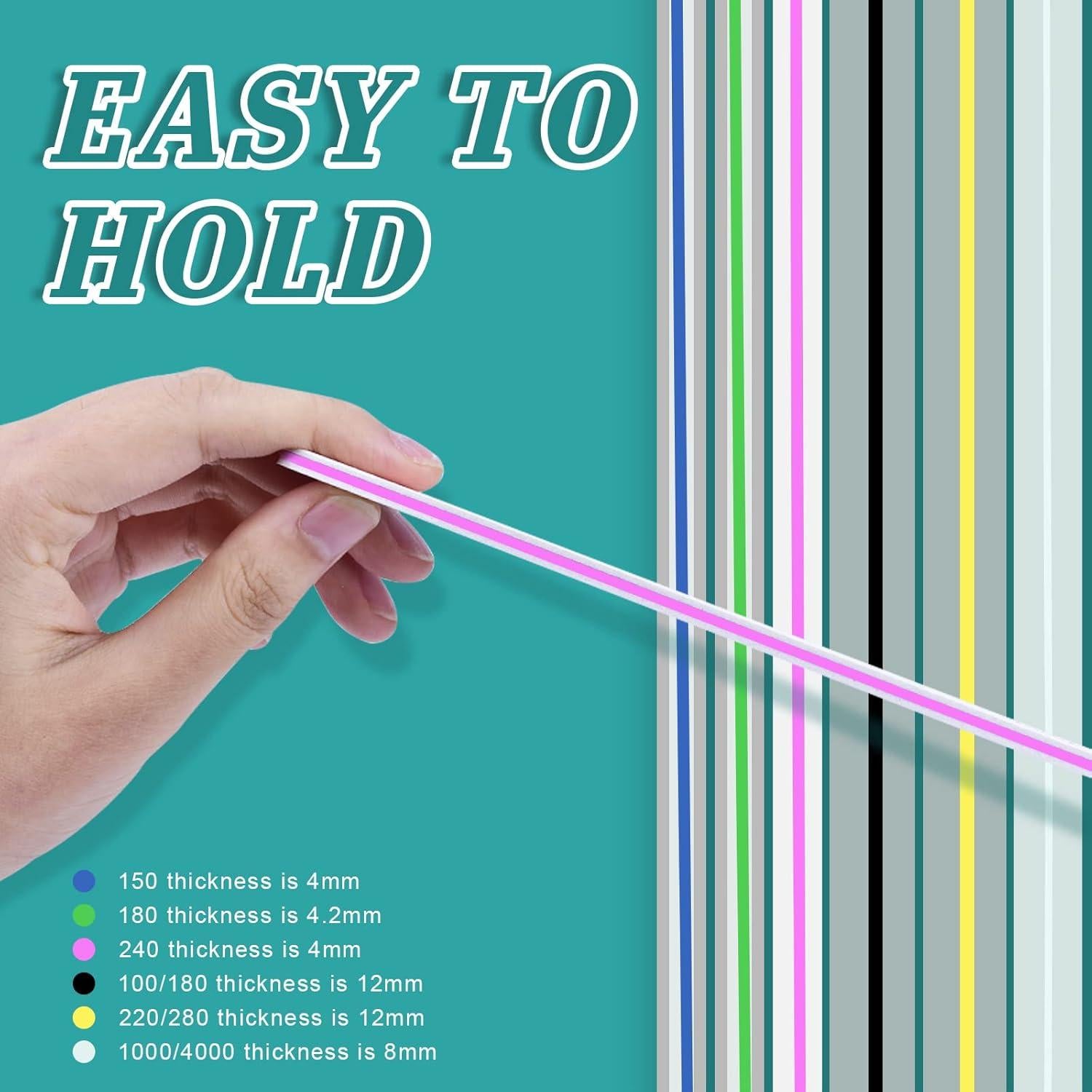 Juego de Lima de Uñas Morgles 12 Pcs Grano 100-4000