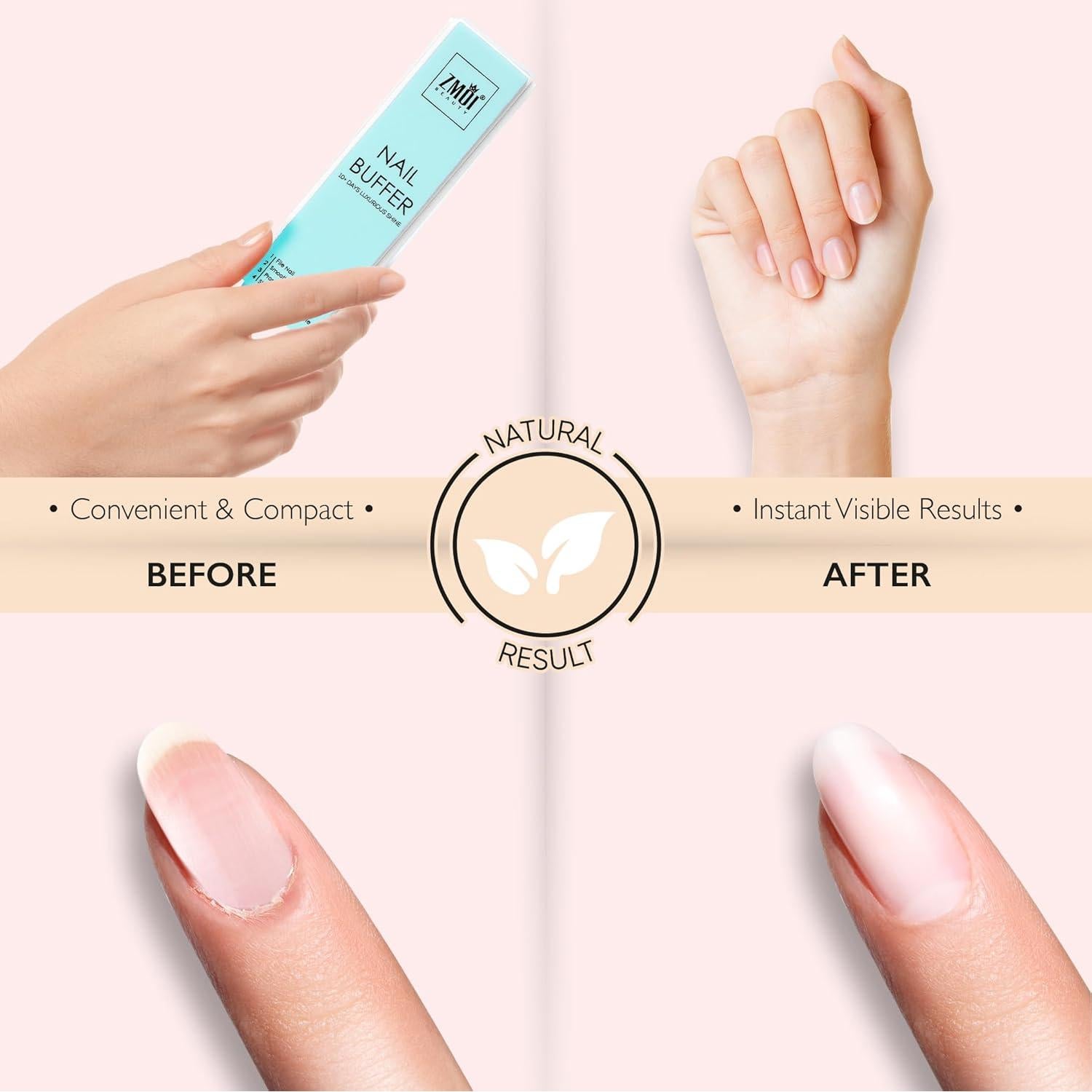 Bloque de Pulido de Uñas ZMOI - Paquete de 2 - 4 Vías