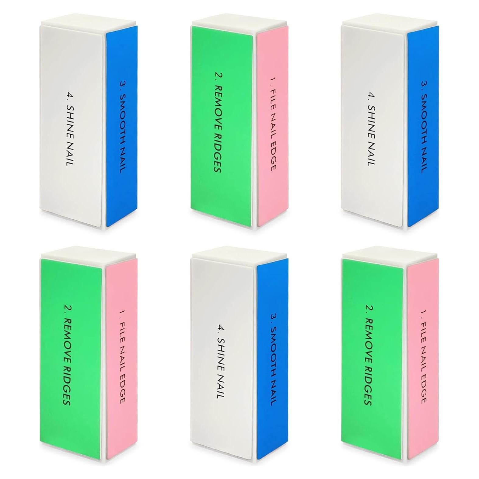 Bloque de Esponja para Uñas LNAUJS - Paquete de 6, 4 en 1