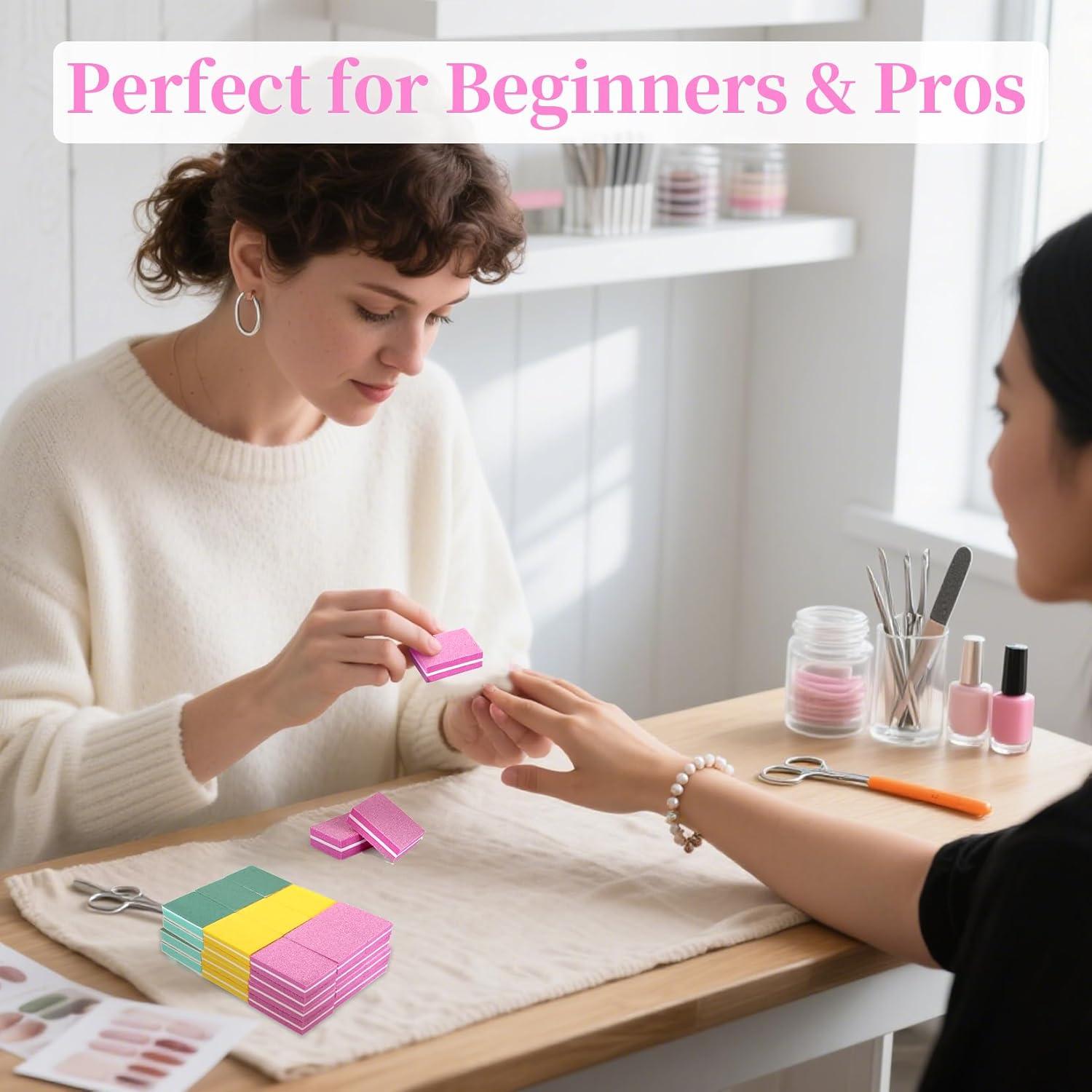 Bloque de Pulido de Uñas Mini 100 Pcs RAQEHO 80-3000 Grano