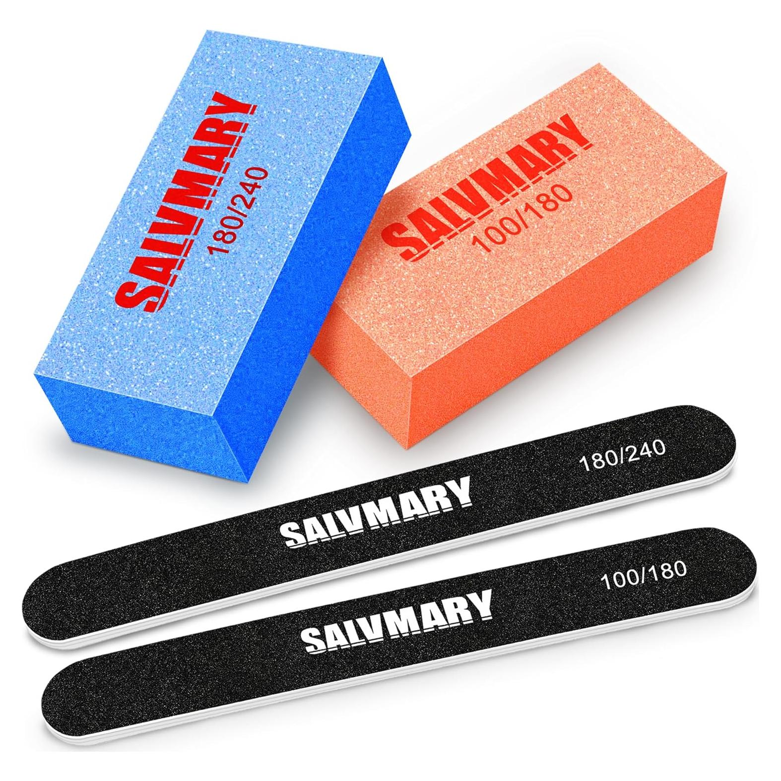 Juego de limas y pulidores de uñas SALVMARY 4 piezas 100/180 180/240