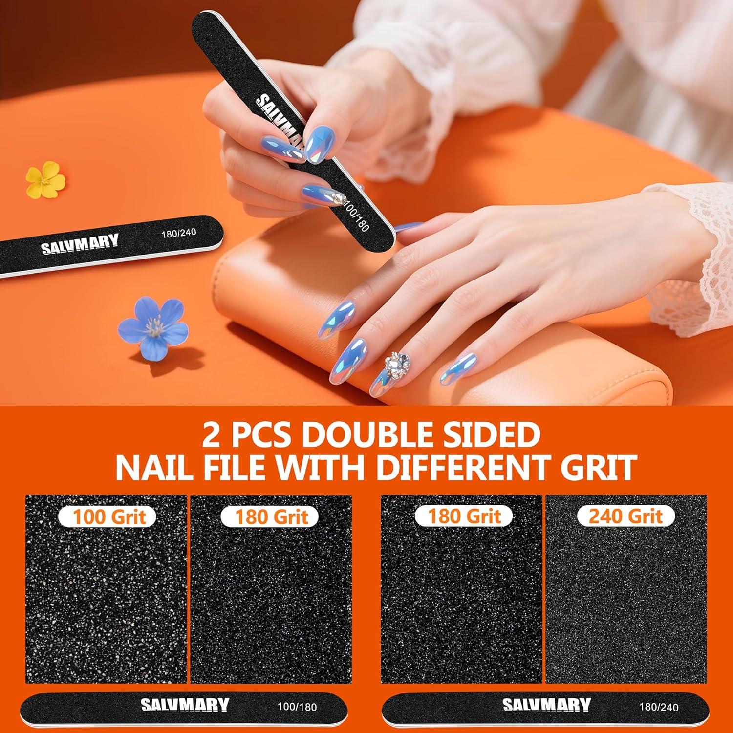 Juego de limas y pulidores de uñas SALVMARY 4 piezas 100/180 180/240