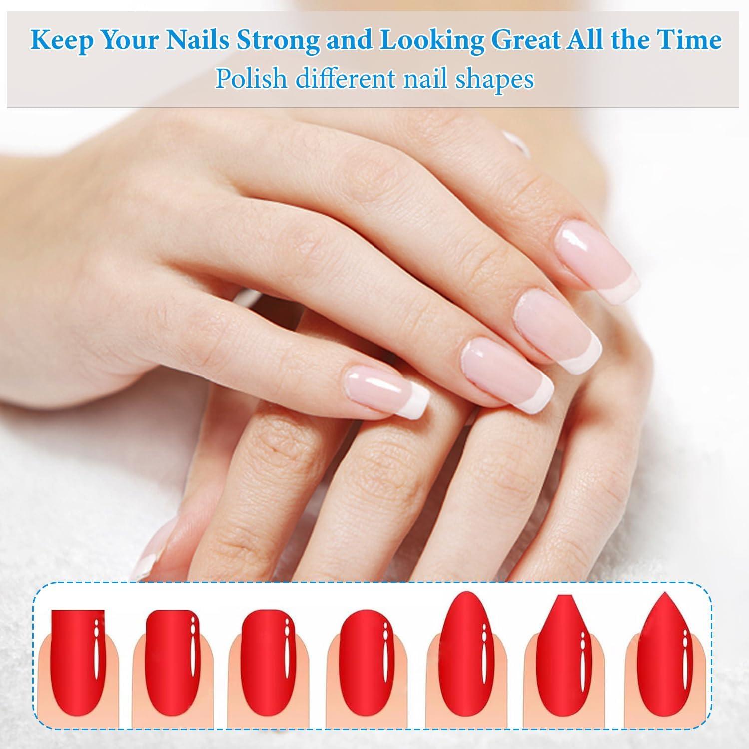 Bloques de Pulido de Uñas Qiifaiikooii 4 Pcs Grano 120-3000