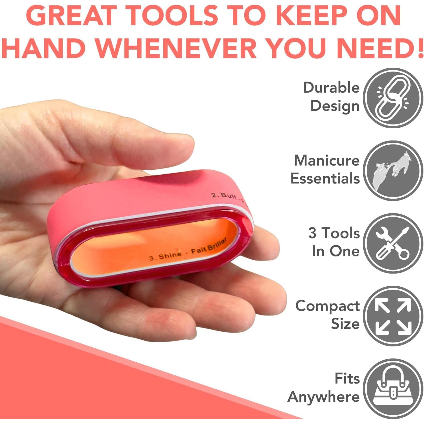 Bloques de Pulido de Uñas Iconikal - Paquete de 8, 3 Vías