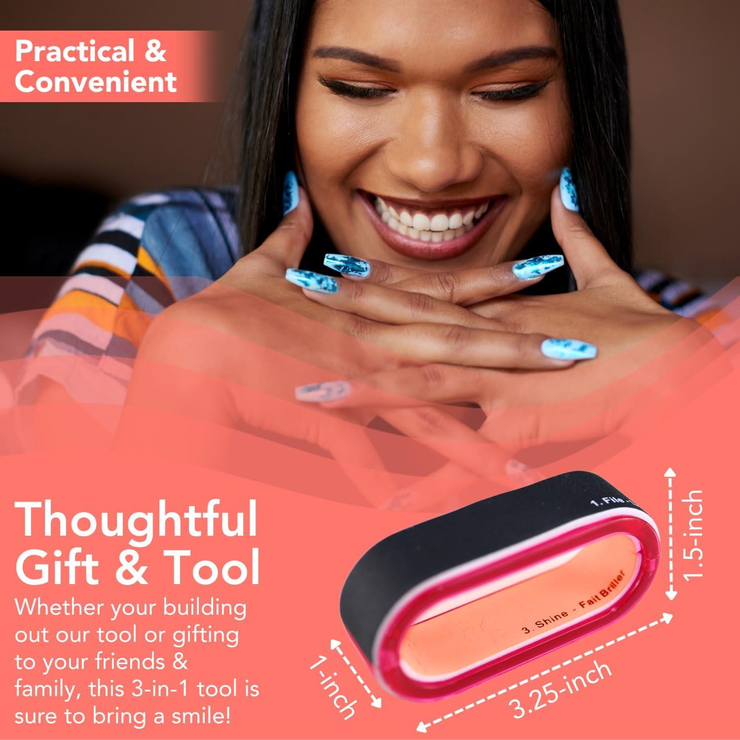 Bloques de Pulido de Uñas Iconikal - Paquete de 8, 3 Vías