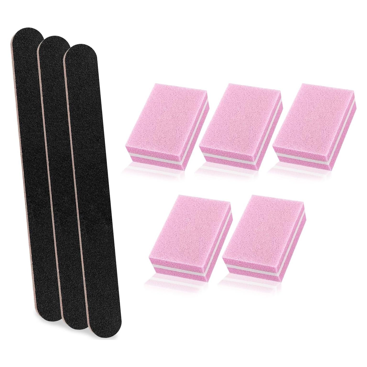 Juego de limas y pulidores de uñas LNAUJS - 5 pulidores y 3 limas