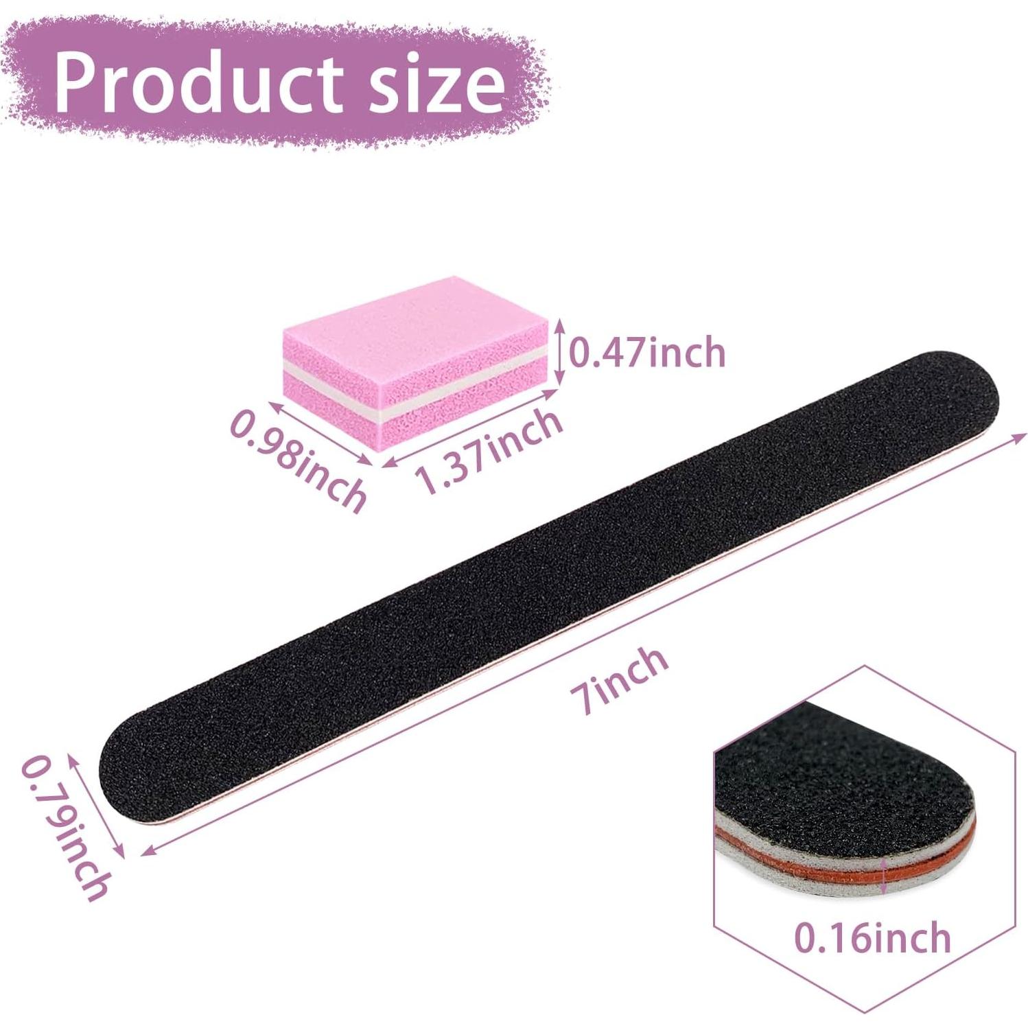 Juego de limas y pulidores de uñas LNAUJS - 5 pulidores y 3 limas