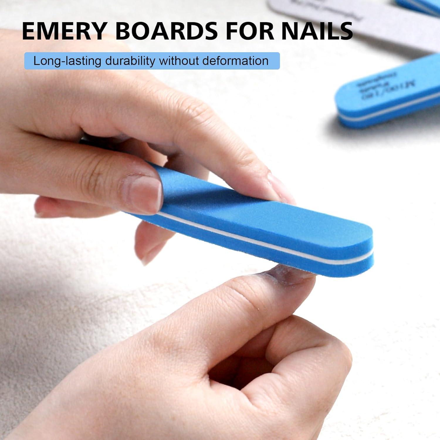 Set de Archivos de Uñas BALUCA 10 Piezas 100/180 Grano Azul