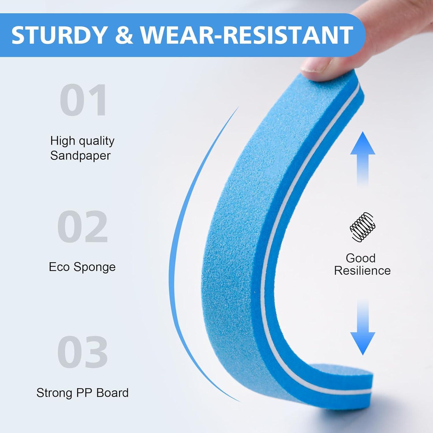 Set de Archivos de Uñas BALUCA 10 Piezas 100/180 Grano Azul