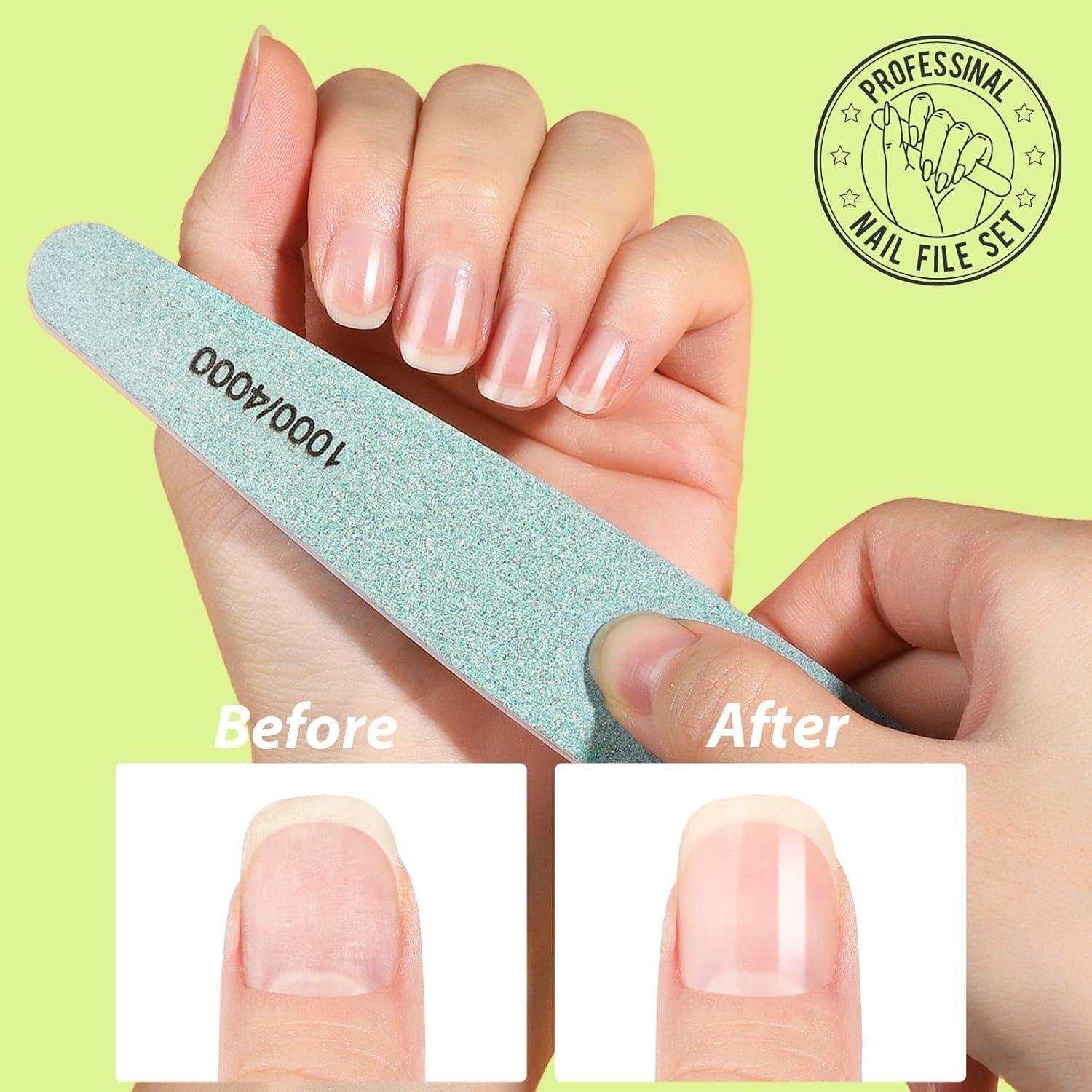 Conjunto de 12 Limas de Uñas Teenitor 100/180 Grano