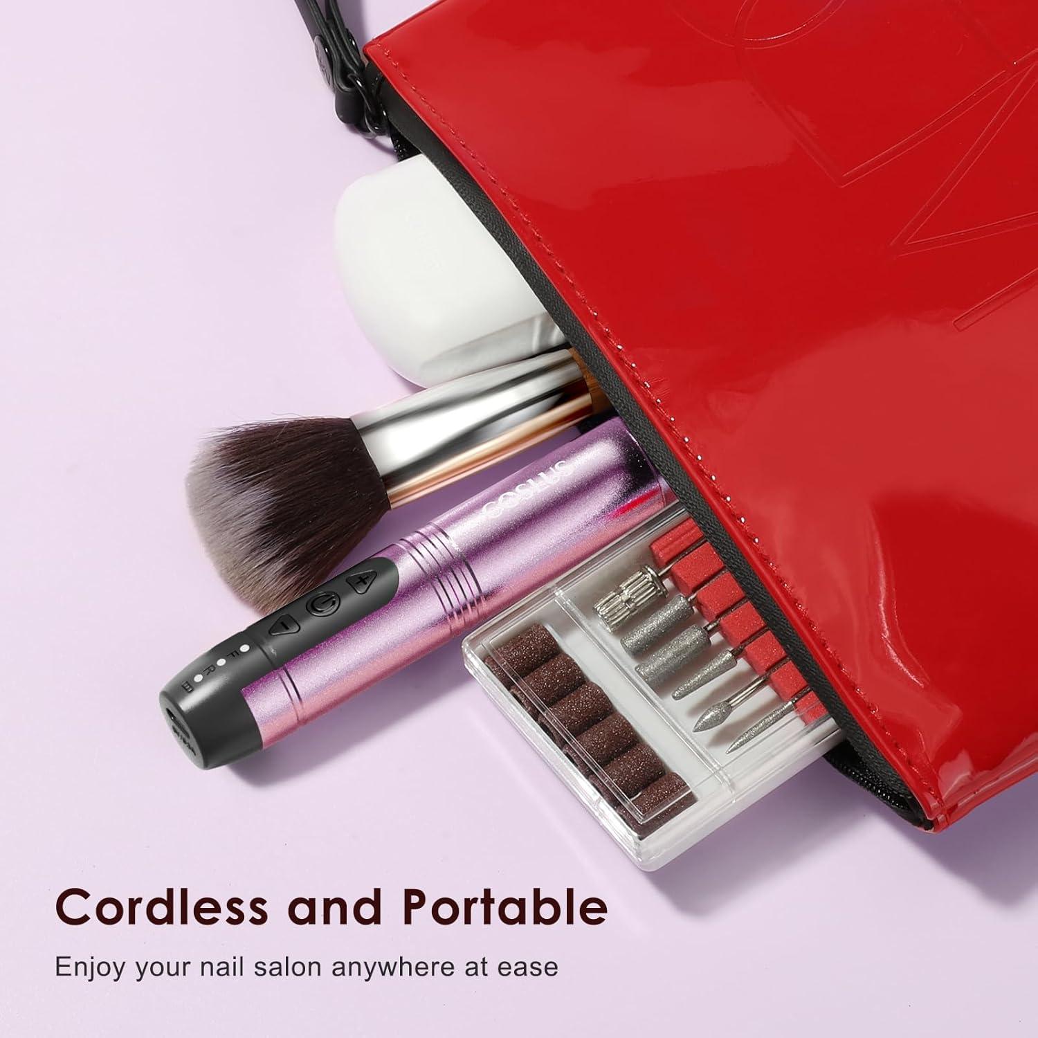 Taladro Eléctrico de Uñas Inalámbrico COSLUS C20 - 6 Puntas