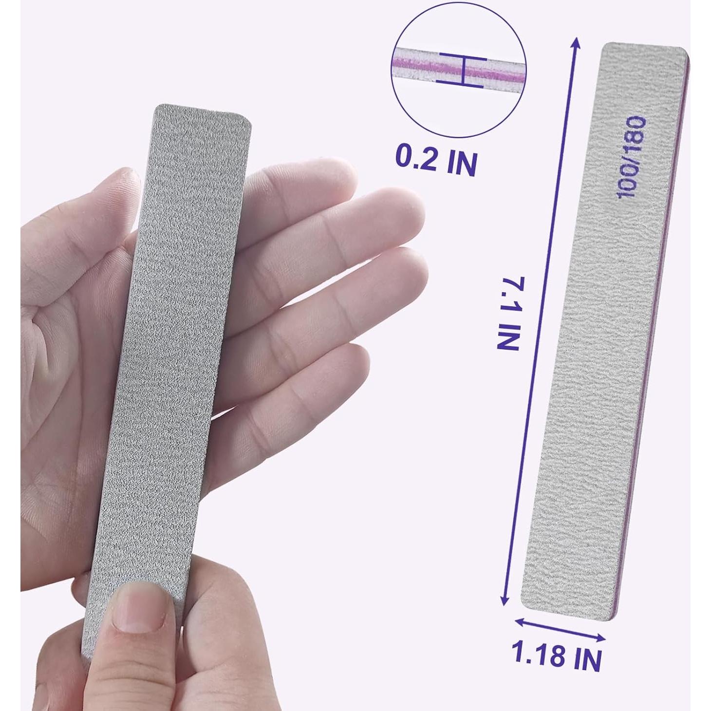 Limas de Uñas HomeyEra 24 Pcs Doble Cara 100/180 Granos