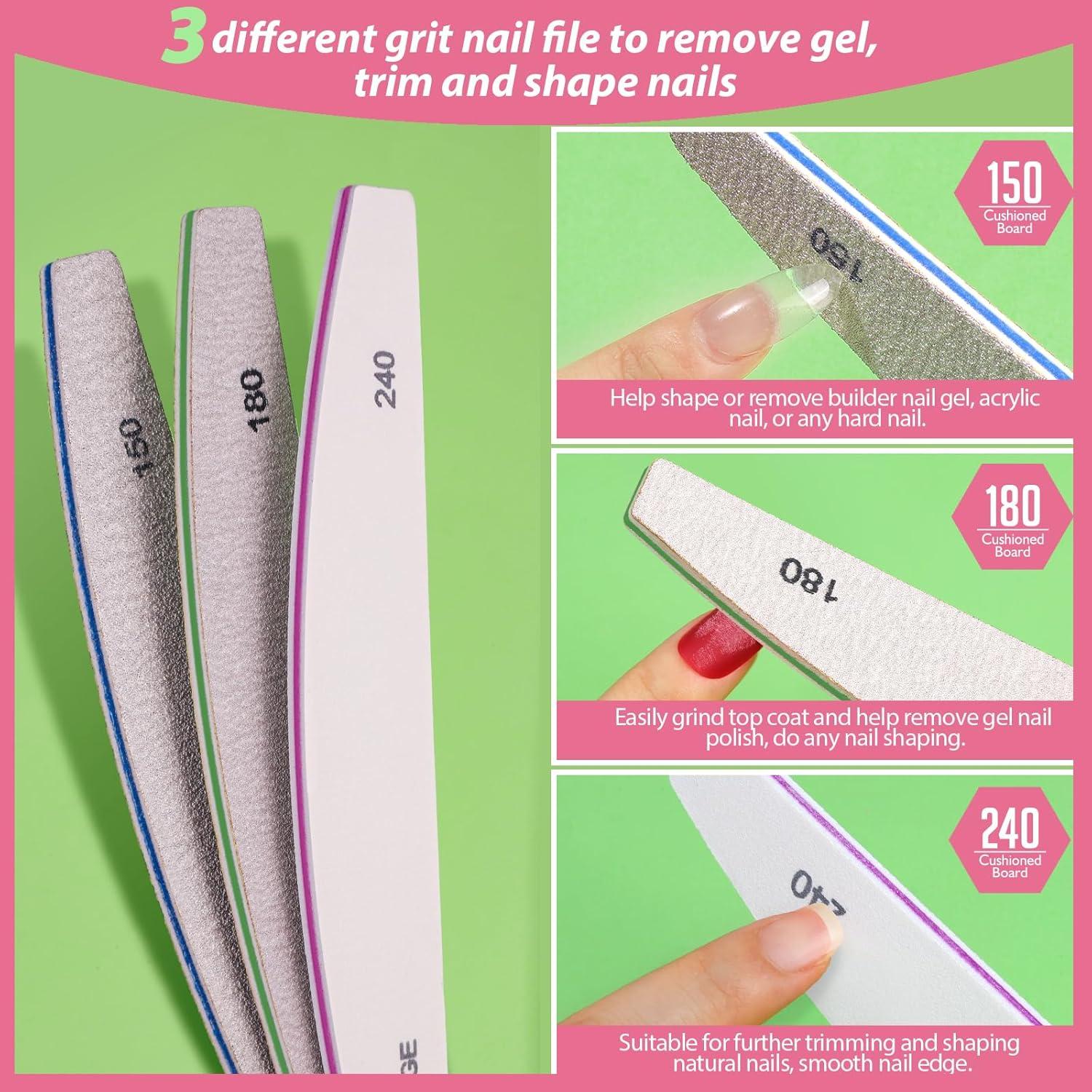 Juego de Limaduras y Pulidores de Uñas Teenitor, 12 Piezas