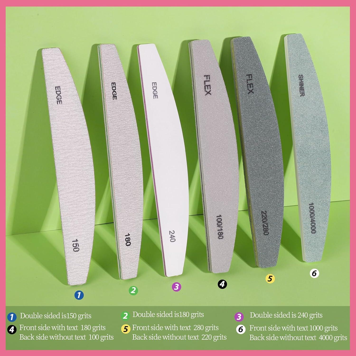 Juego de Limaduras y Pulidores de Uñas Teenitor, 12 Piezas