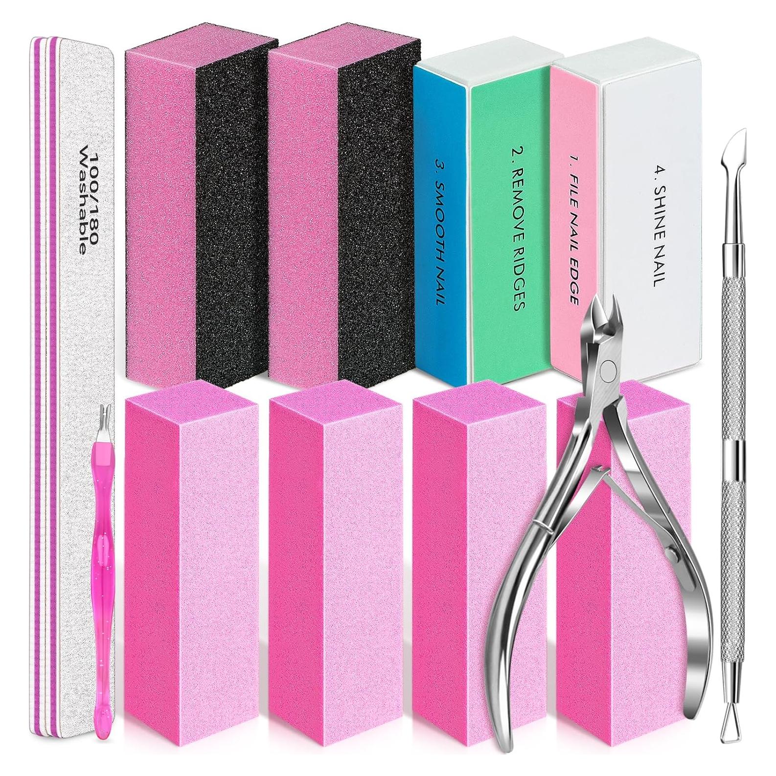 Kit de Cuidado de Uñas TsMADDTs 13 Piezas Rosa