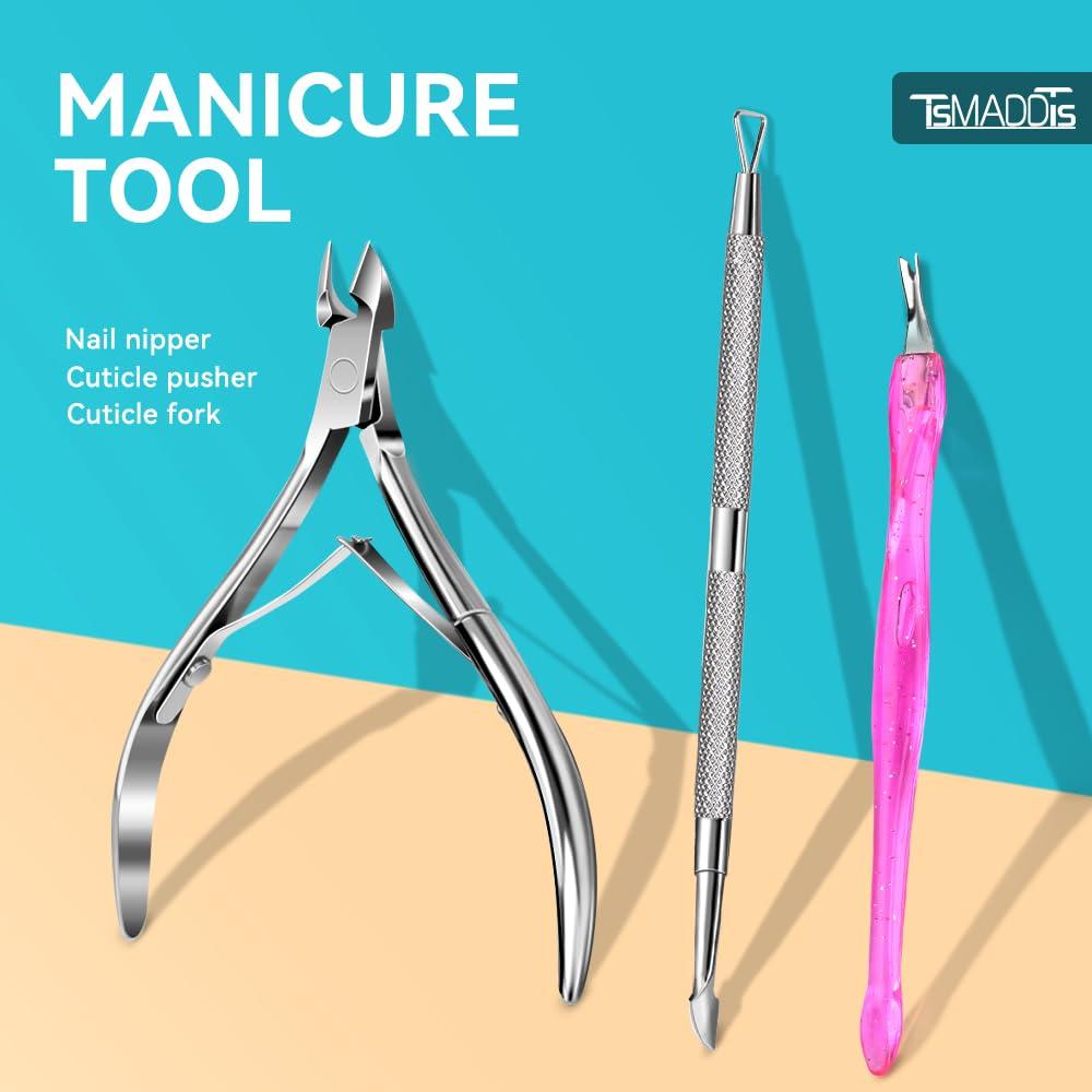 Kit de Cuidado de Uñas TsMADDTs 13 Piezas Rosa