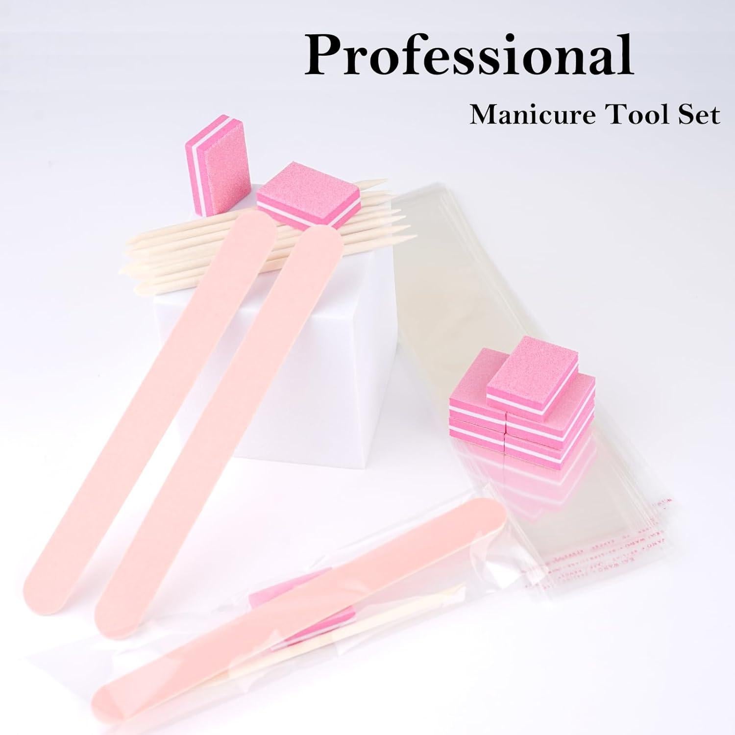 Kit de Manicura Desechable Lokyango - 50 Piezas Rosa