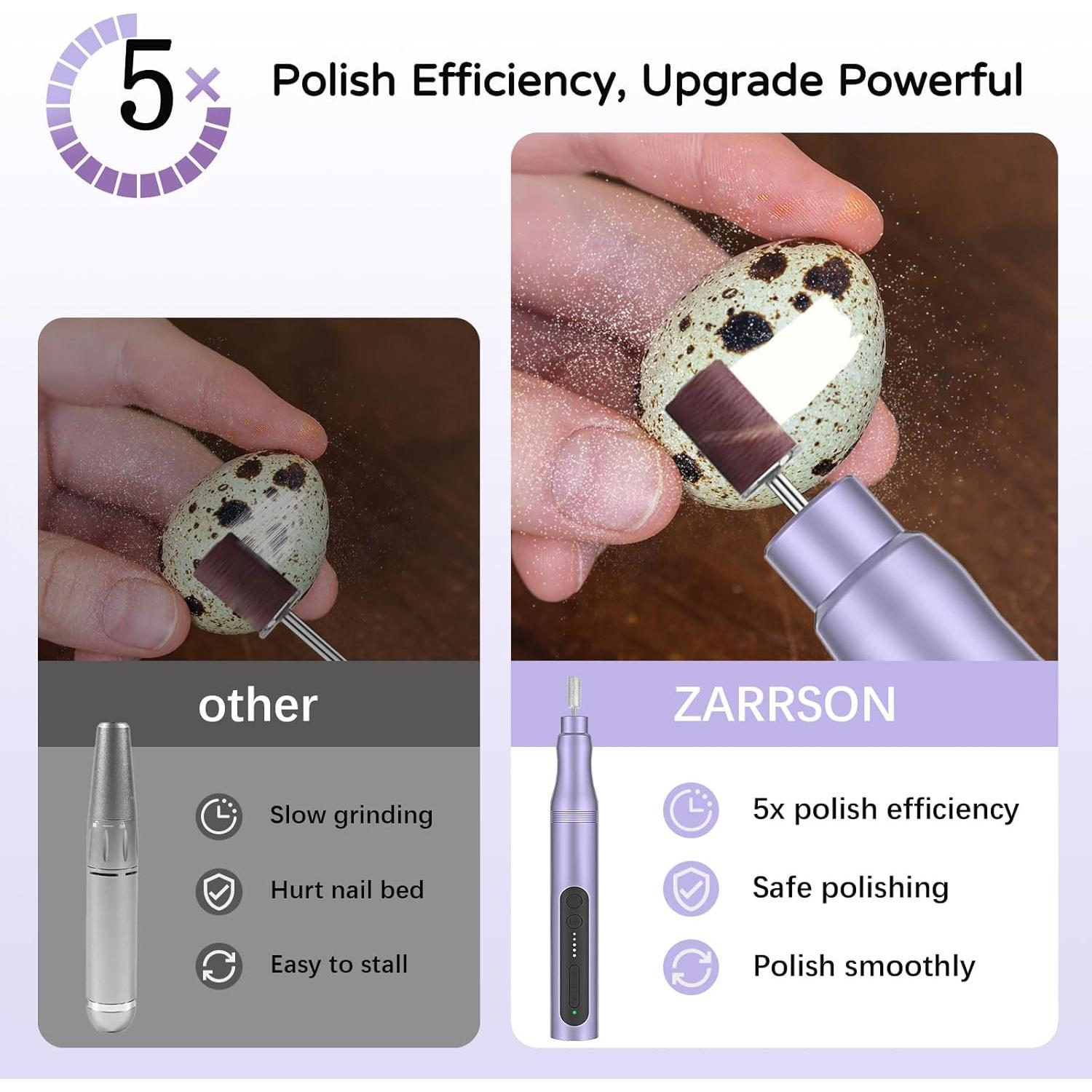 Juego de Taladro de Uñas Eléctrico ZARRSON 5 Velocidades