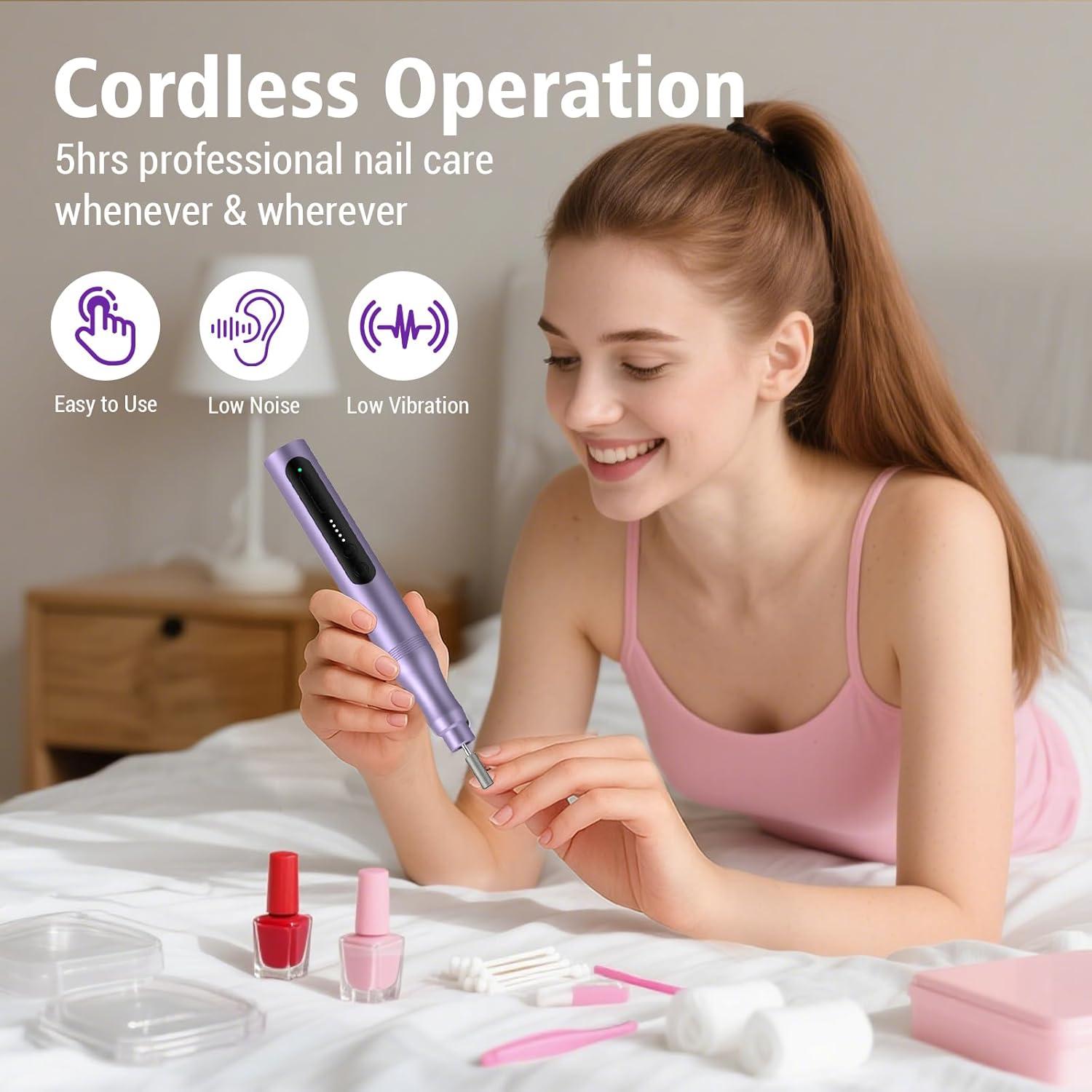 Juego de Taladro de Uñas Eléctrico ZARRSON 5 Velocidades