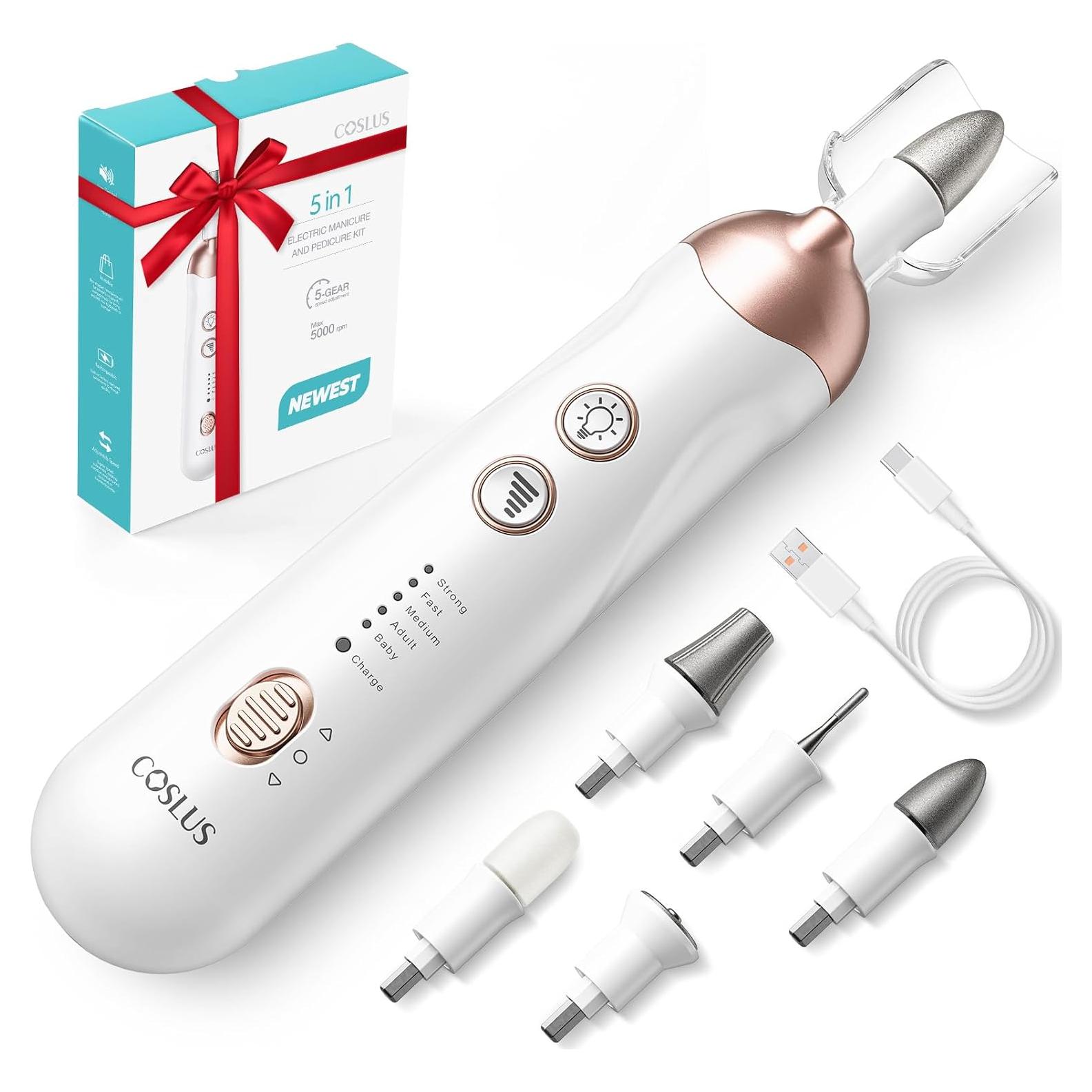 Kit de Manicura y Pedicura COSLUS Inalámbrico 5 en 1