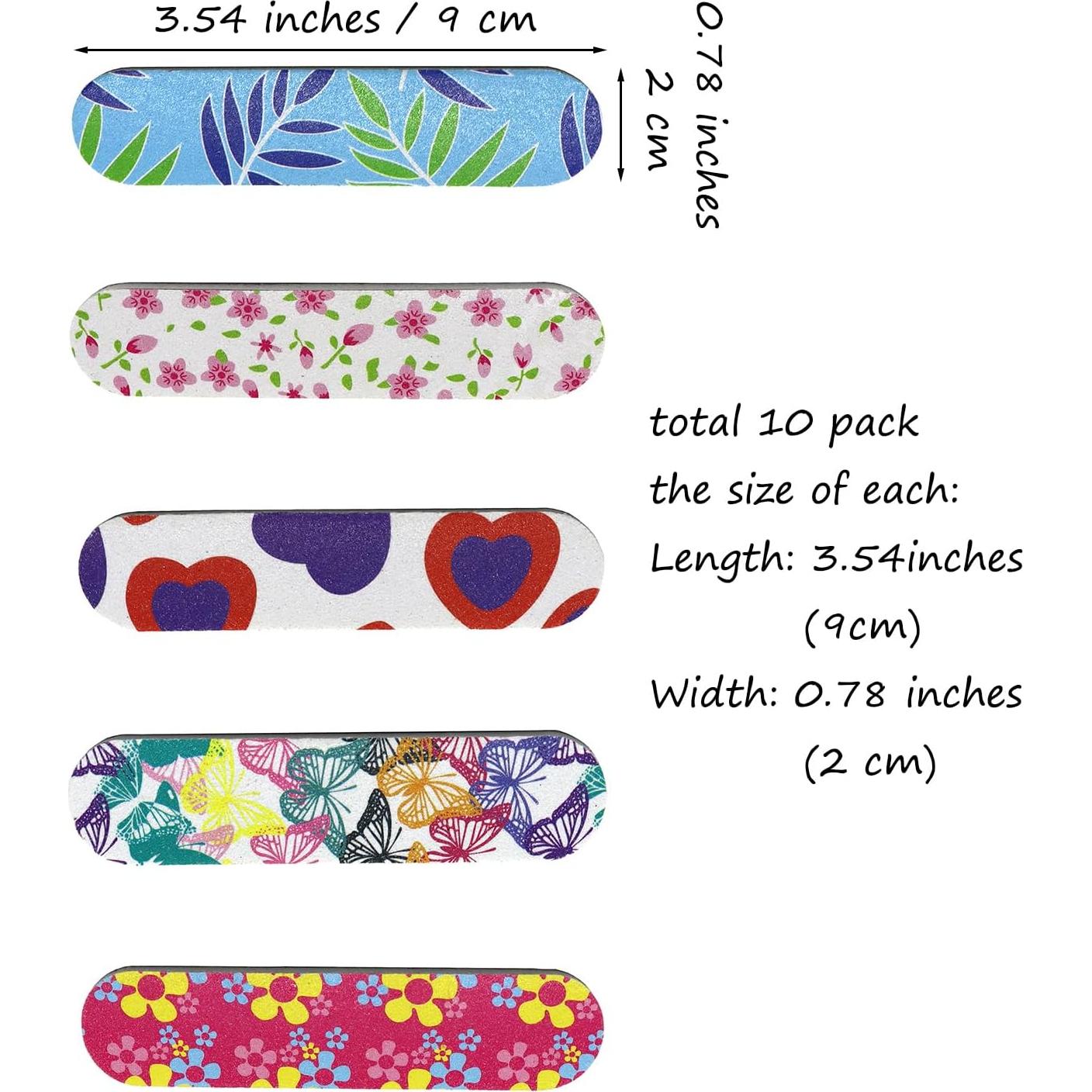 Archivos de Uñas Desechables Bioamy - Paquete de 10, 9x2 cm