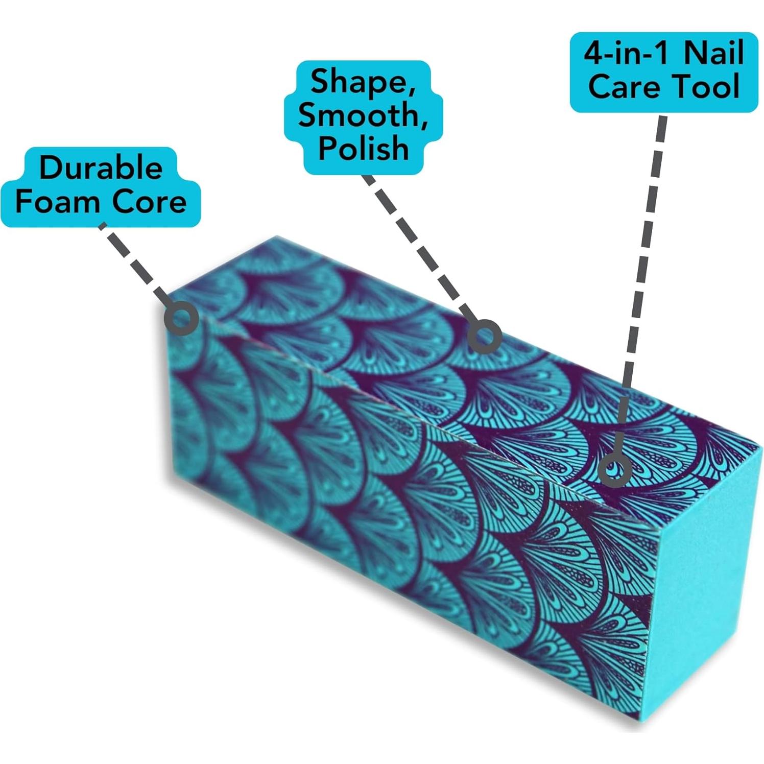 Bloques de Pulido de Uñas Iconikal, Paquete de 18, Damasco Verde