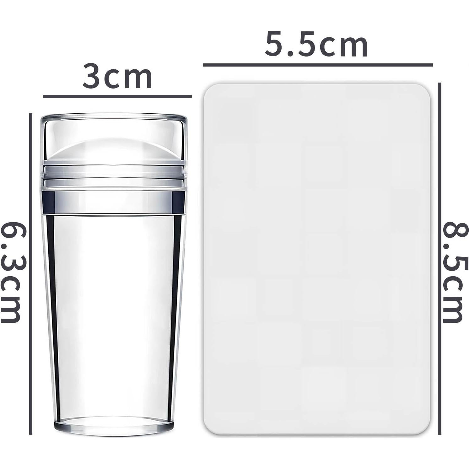 Kit de Estampador de Uñas Qiifaiikooii 2 PZS con Gel Silicona