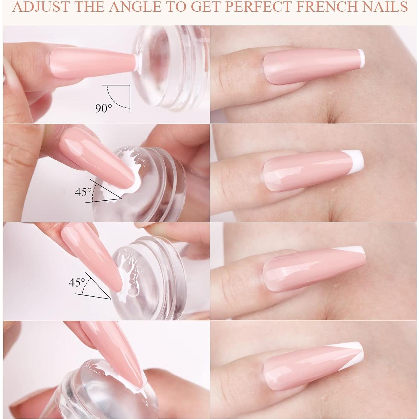 Kit de Sello de Uñas Saviland 8PCS Silicona Transparente