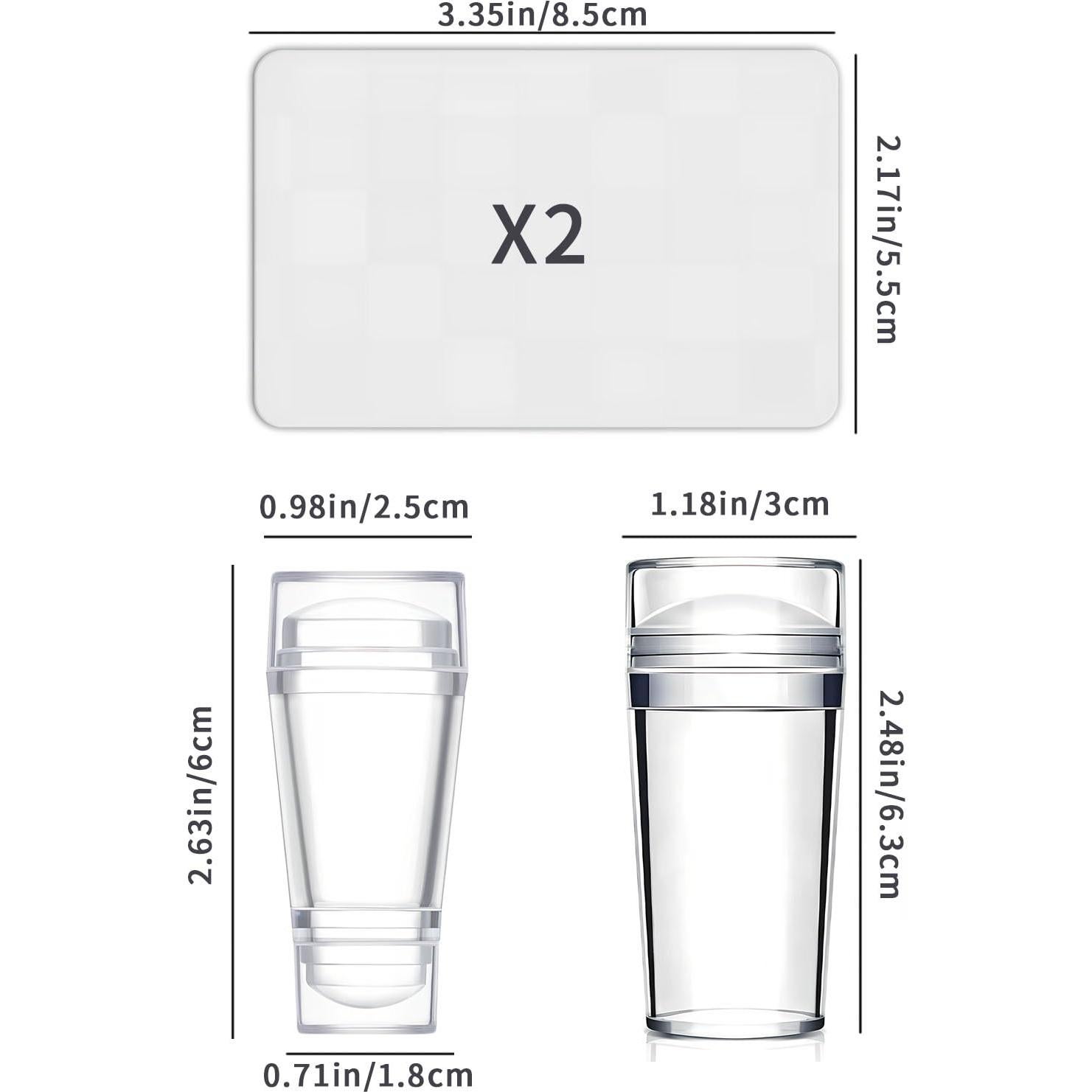 Kit de Estampador de Uñas Qiifaiikooii 4 PCS con Gel Silicona