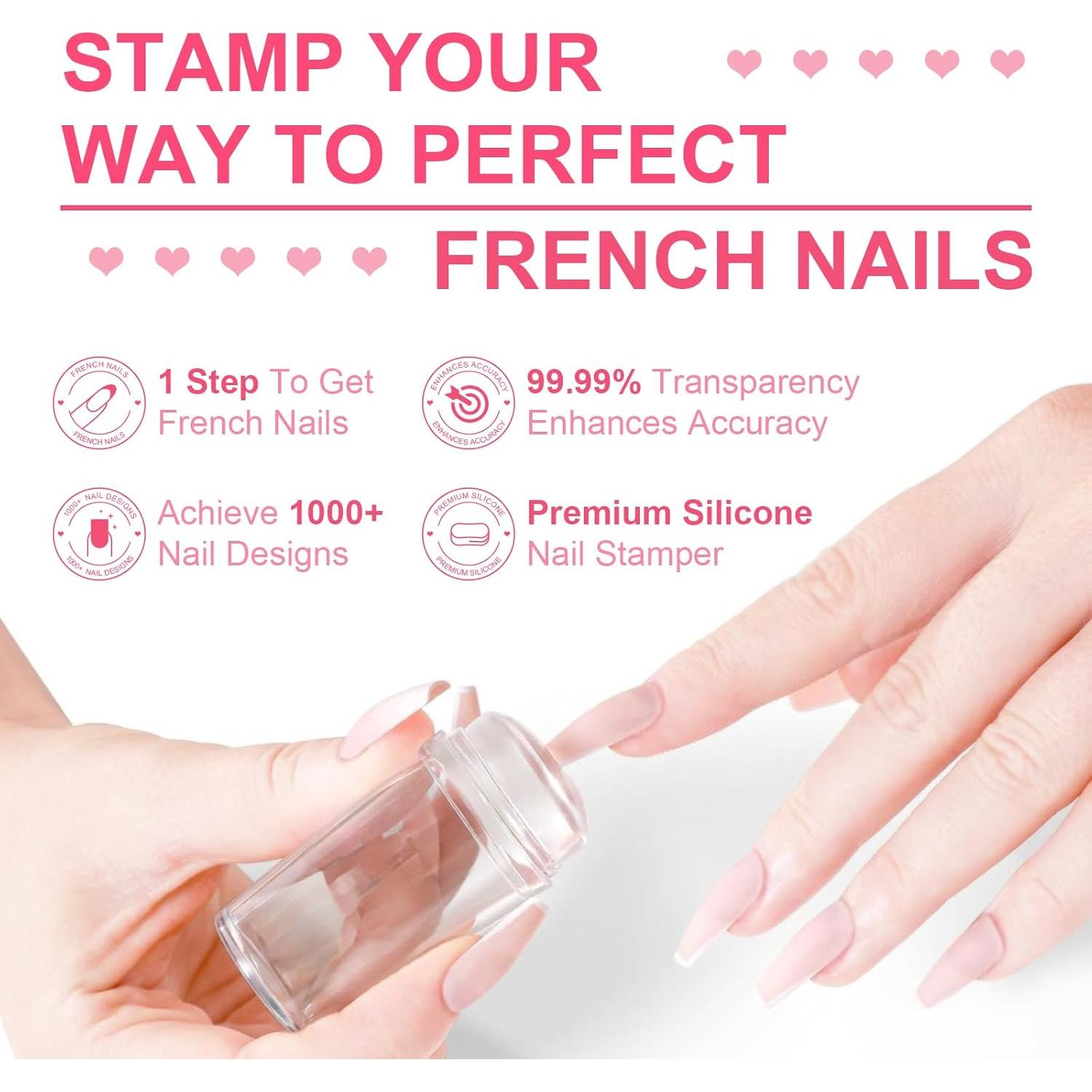 Kit de Estampado de Uñas de Gel TWOEIGHT 8Pcs con Esmalte