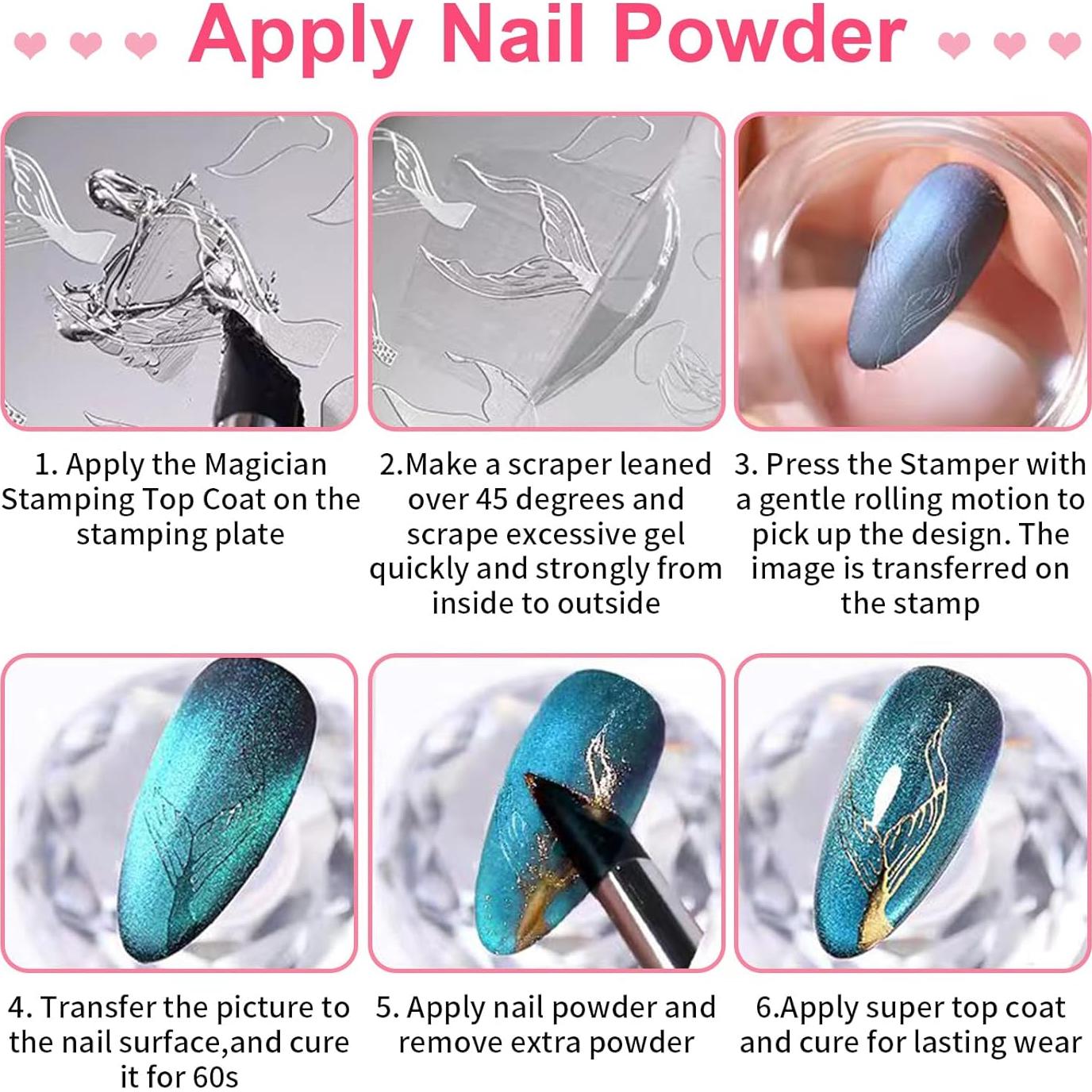 Kit de Estampado de Uñas de Gel TWOEIGHT 8Pcs con Esmalte