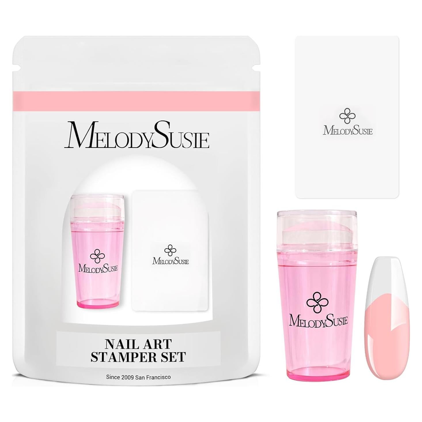 Kit de Estampado de Uñas MelodySusie Rosa 2 Piezas