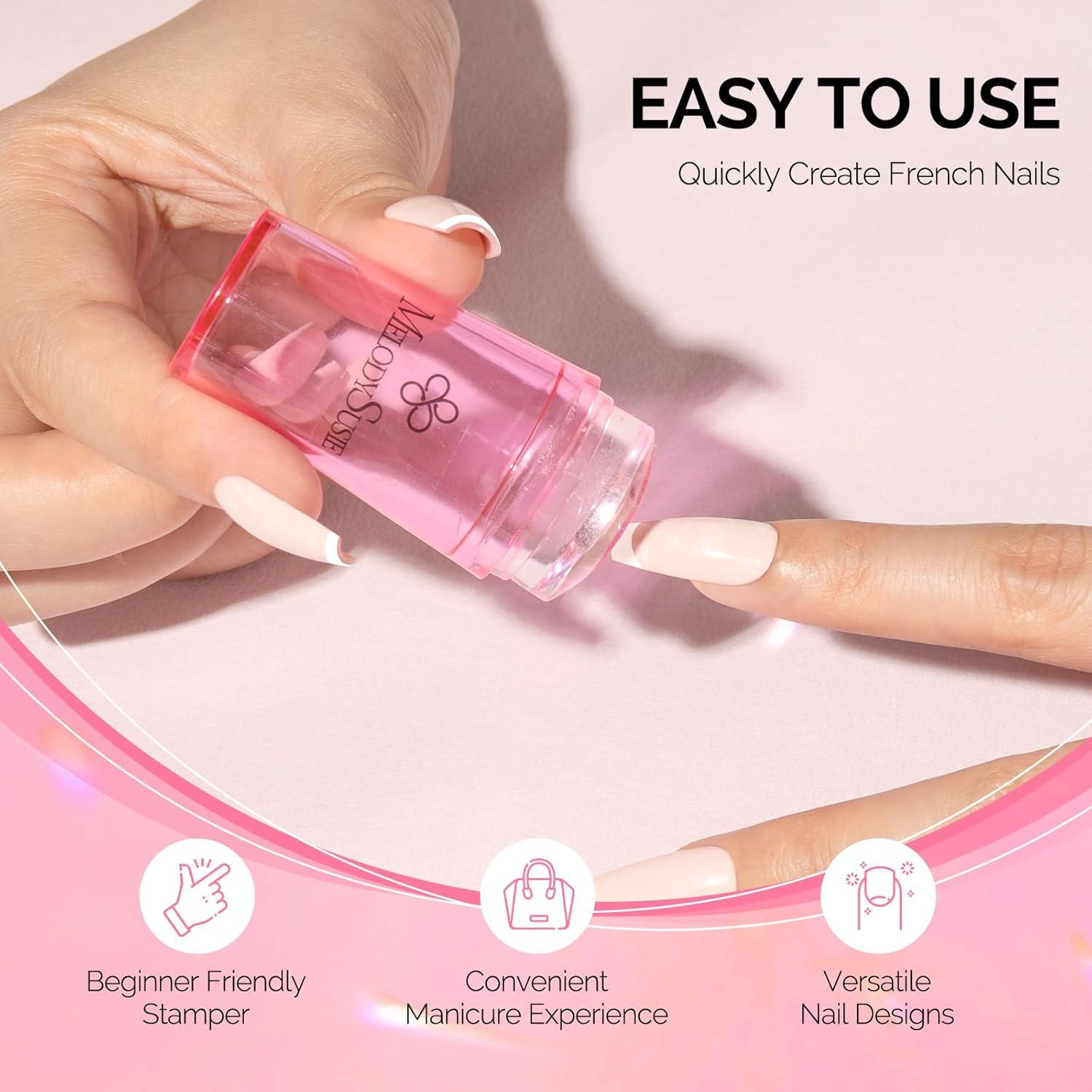 Kit de Estampado de Uñas MelodySusie Rosa 2 Piezas