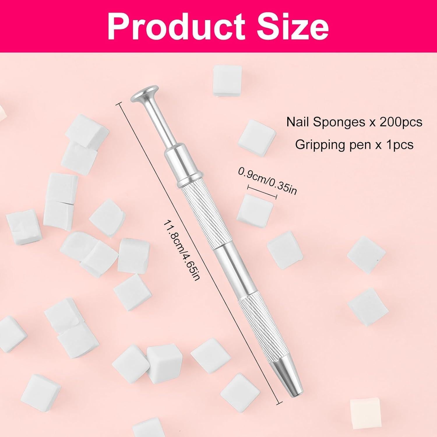 Kit de 200 Esponjas de Uñas Ombre Asofelk con Herramienta