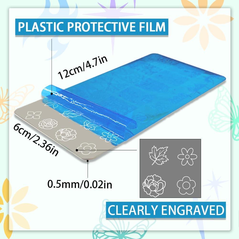 Kit de Estampado de Uñas PH PandaHall 3 Placas 12x6 cm