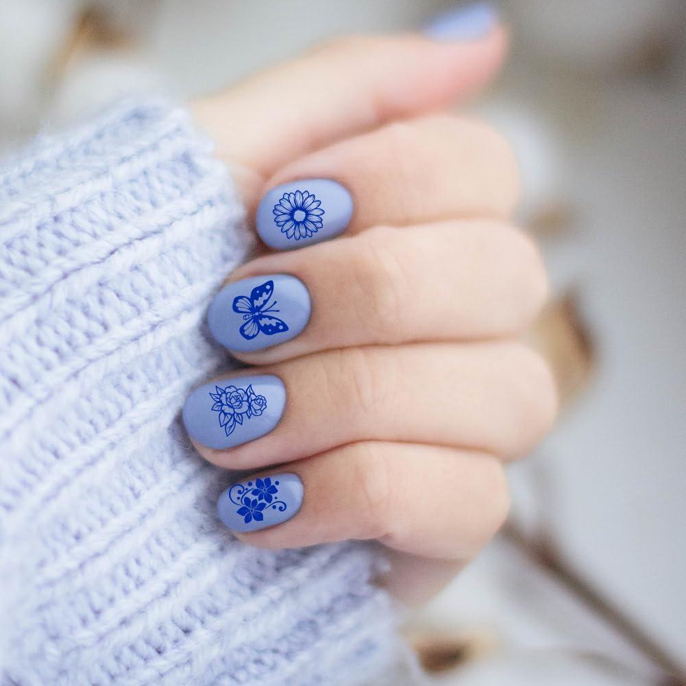 Plantillas de Estampado de Uñas PH PandaHall 3pcs Flores