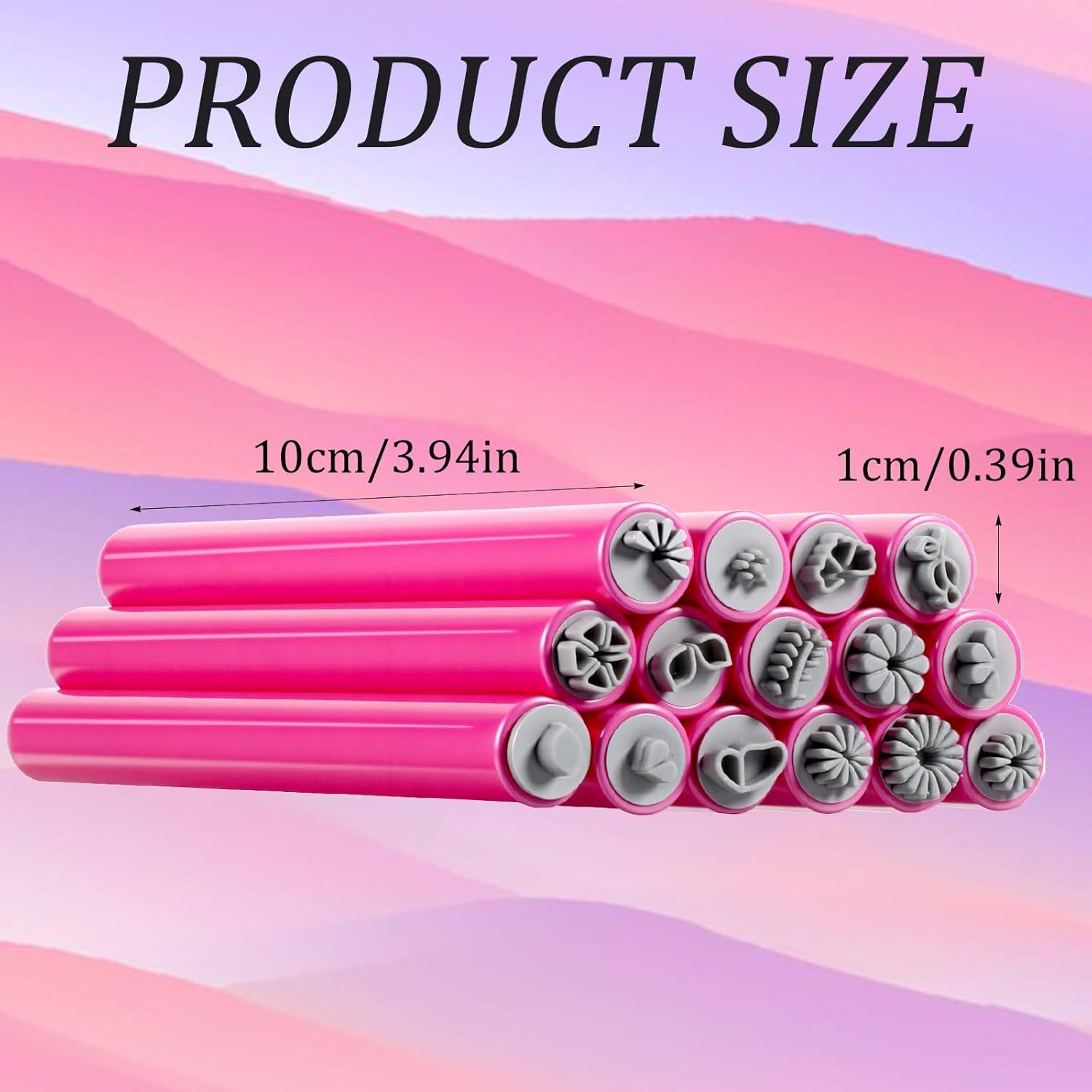 15 Bolígrafos de Estampado de Uñas MBAIYO - Kit DIY Floral