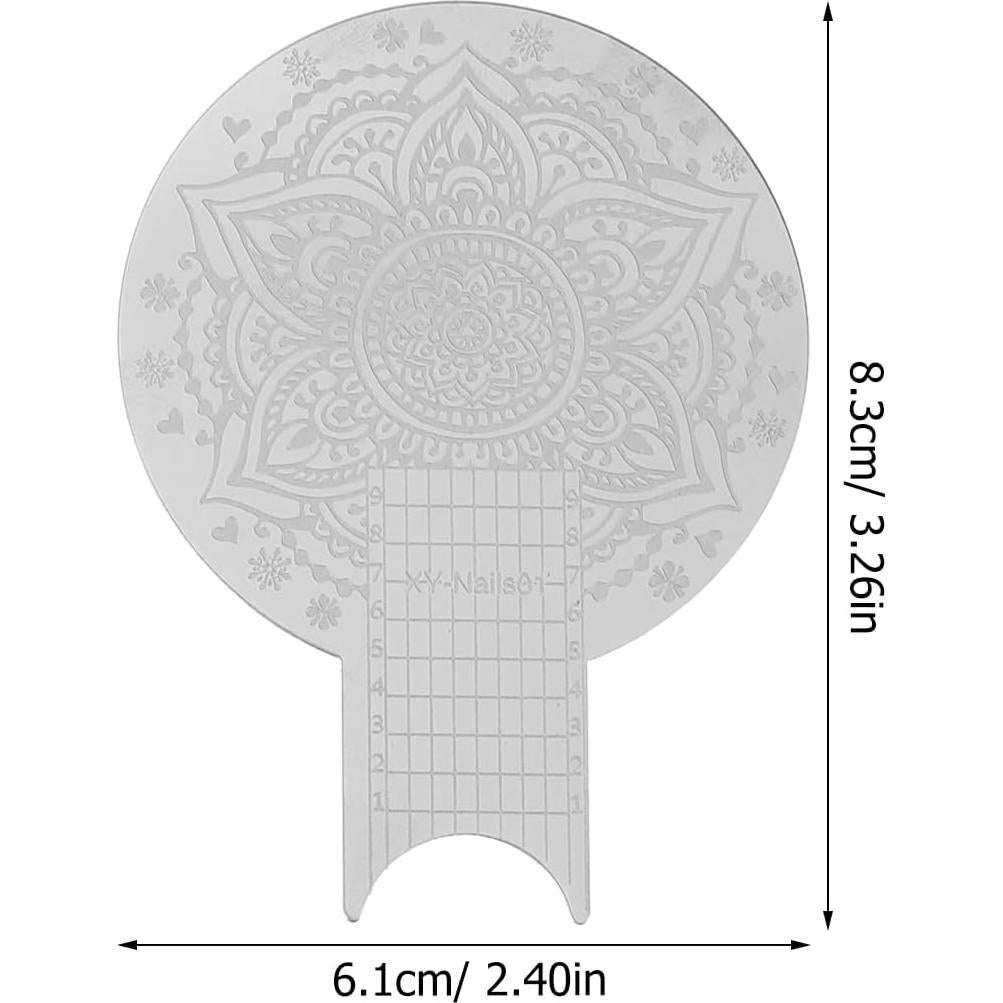 Kit de Estampado de Uñas Healeved 3 Piezas Acero Inoxidable