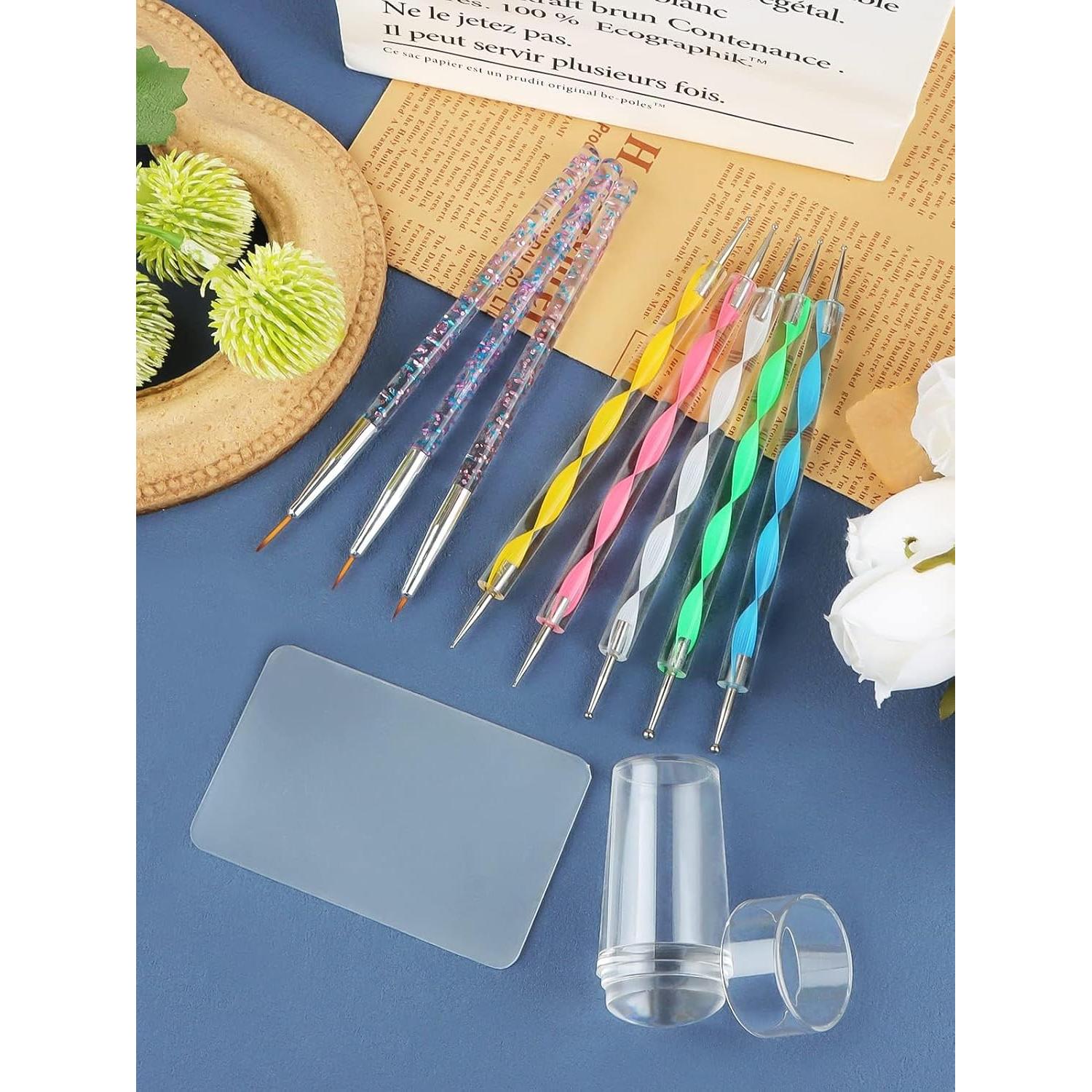 Set de Sellador de Uñas Kalolary con Pinceles y Bolígrafos