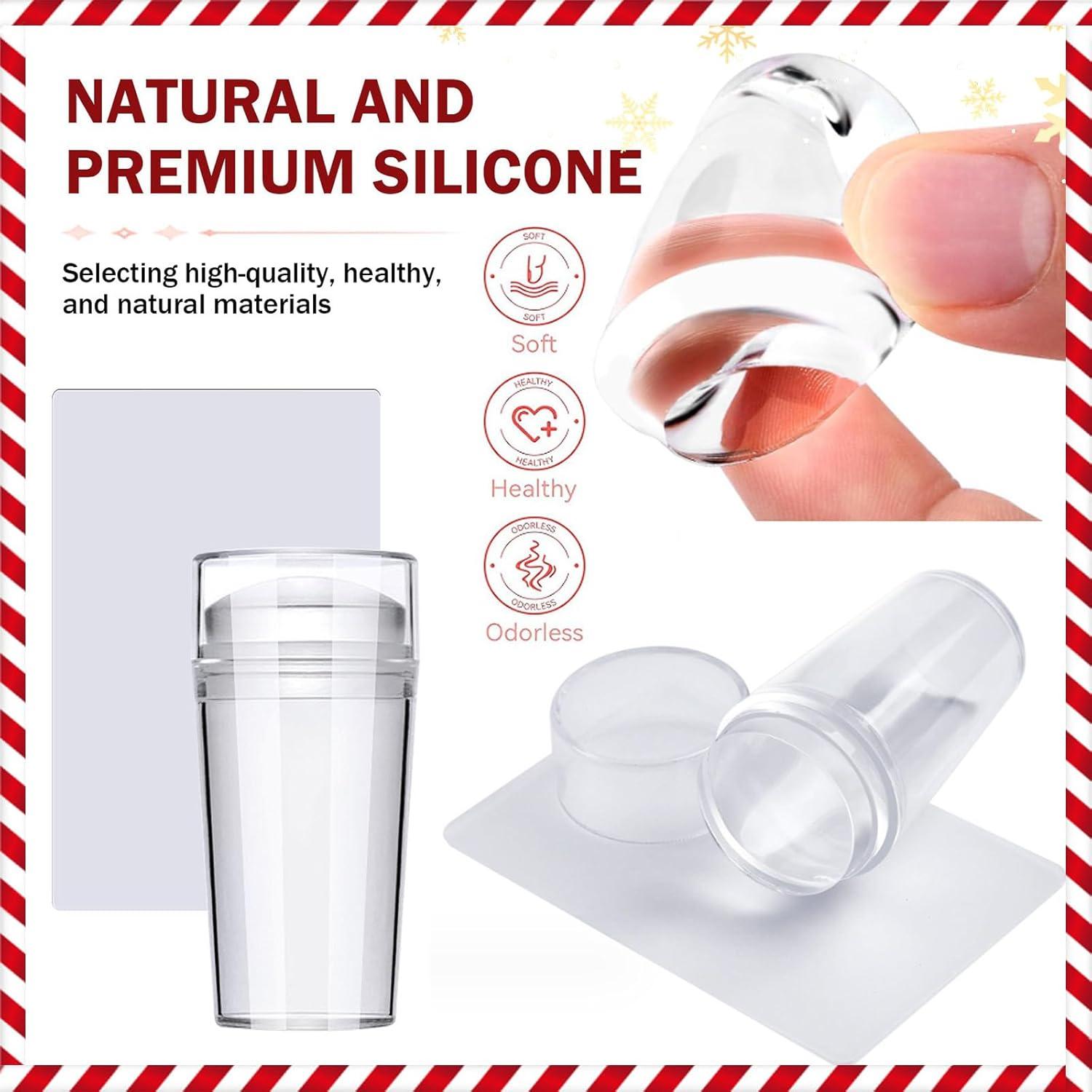 Kit de Estampado de Uñas Navidad BYETOCE 4 Esmaltes 8 Placas