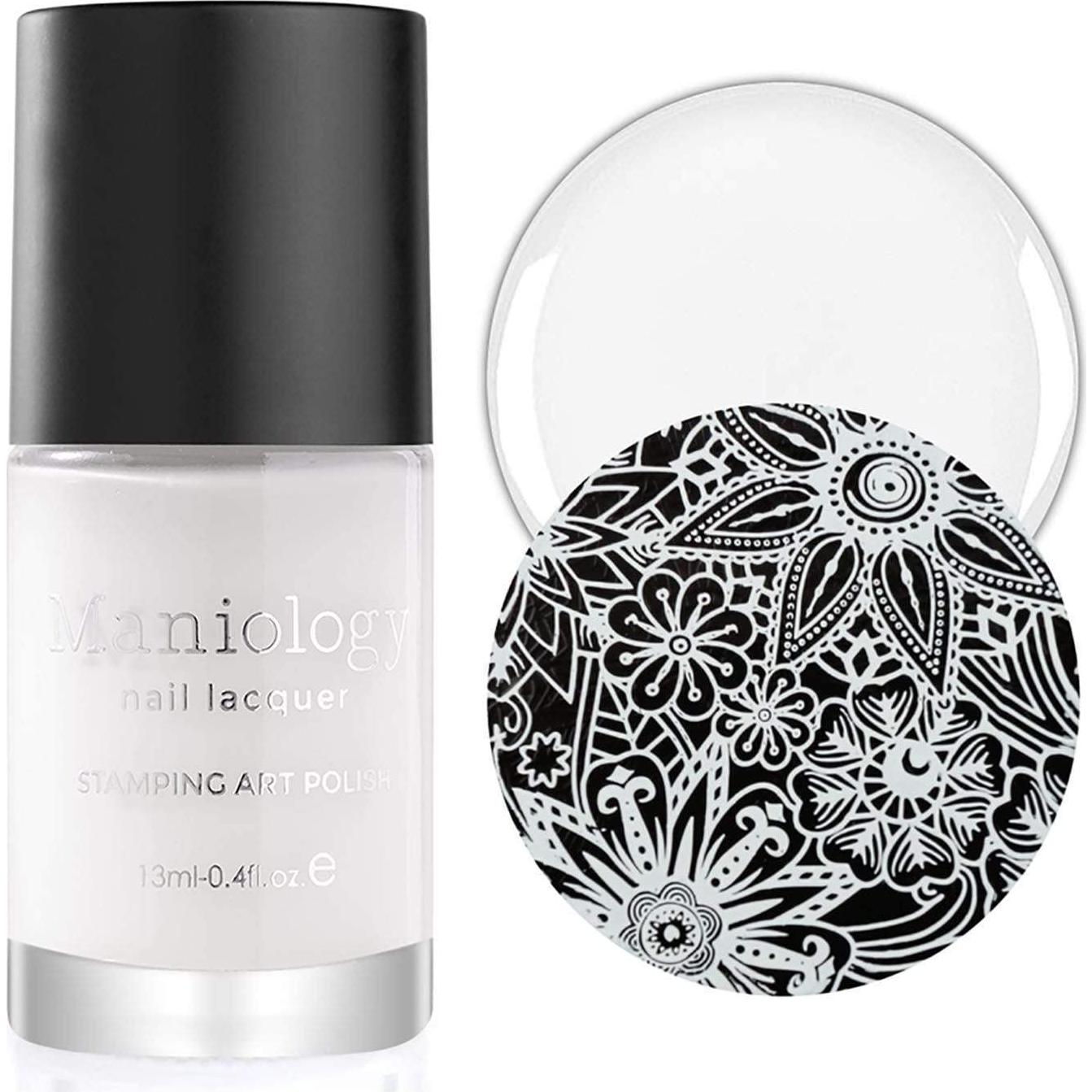 Conjunto de Esmaltes de Estampado Maniology Negro y Blanco 13ml