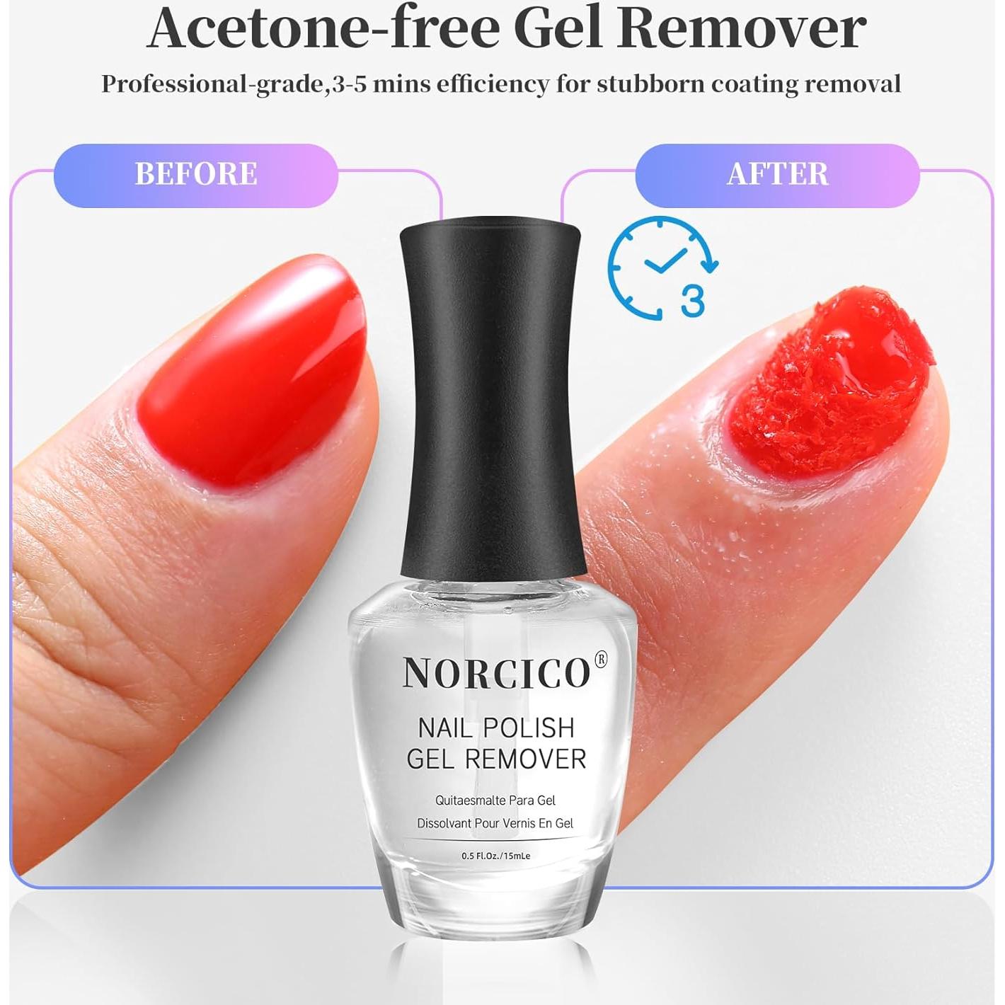 Removedor de Esmalte en Gel NORCICO 15ml Sin Acetona