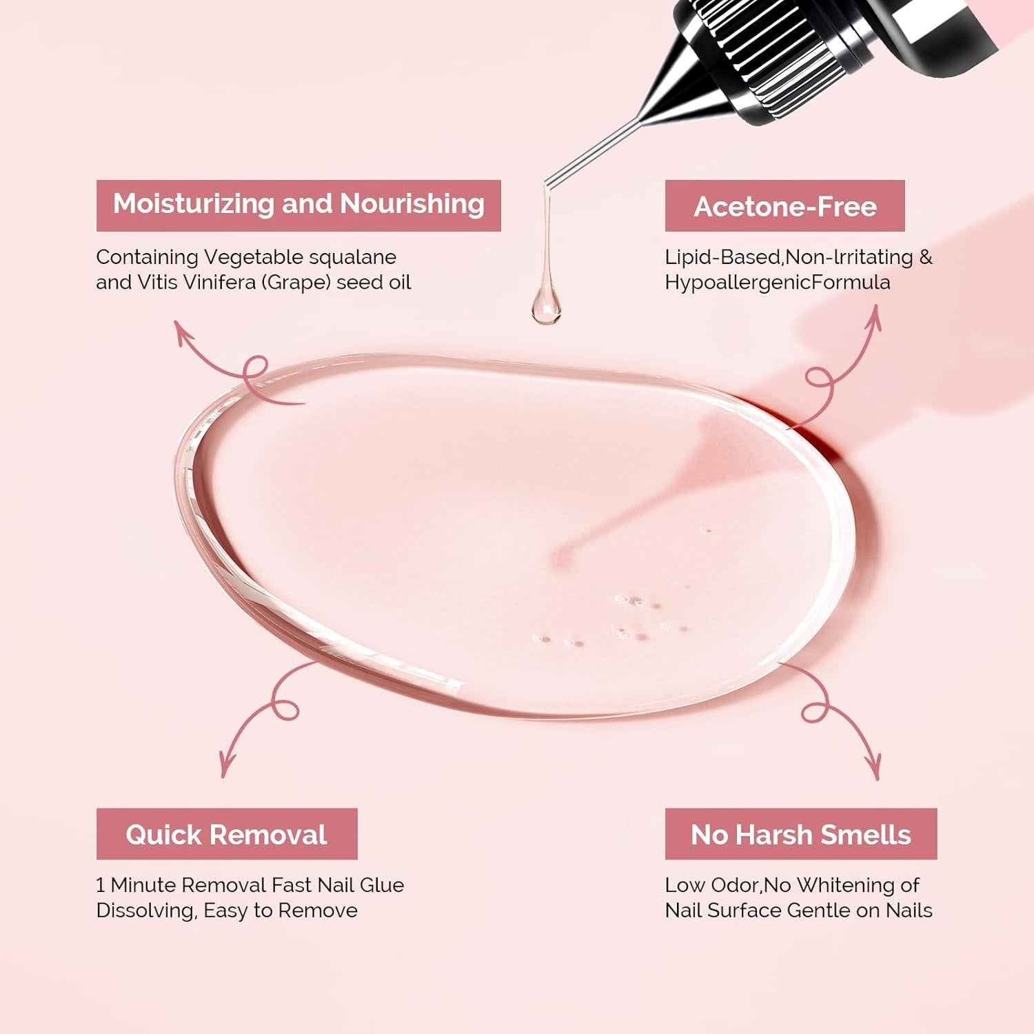 Removedor de Pegamento para Uñas MelodySusie 30ml Sin Acetona