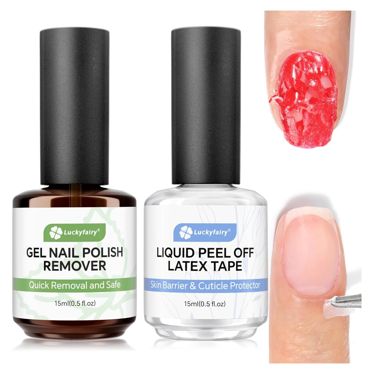 Removedor de Esmalte de Uñas en Gel Luckyfairy 15ml Rápido