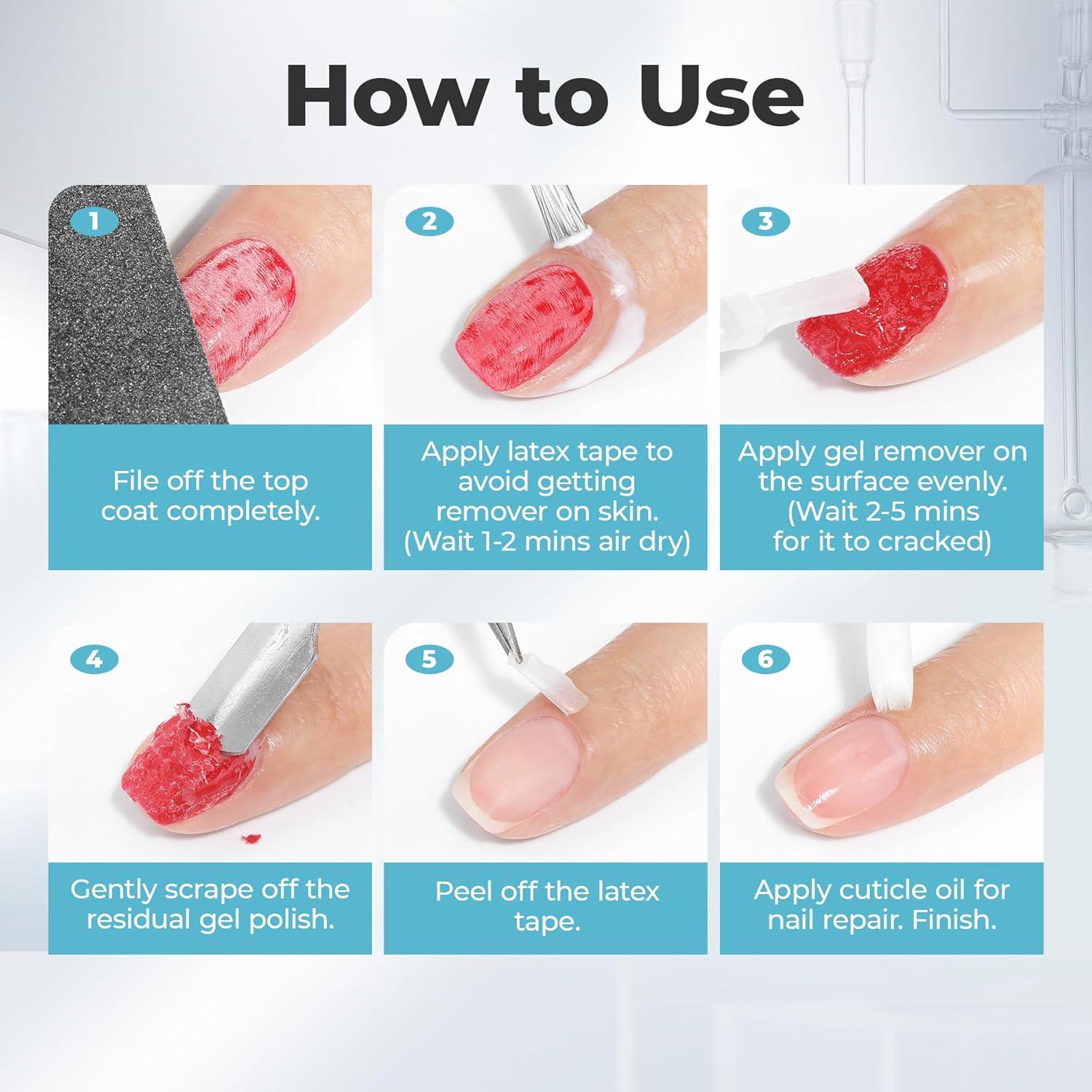 Removedor de Esmalte de Uñas en Gel Luckyfairy 15ml Rápido