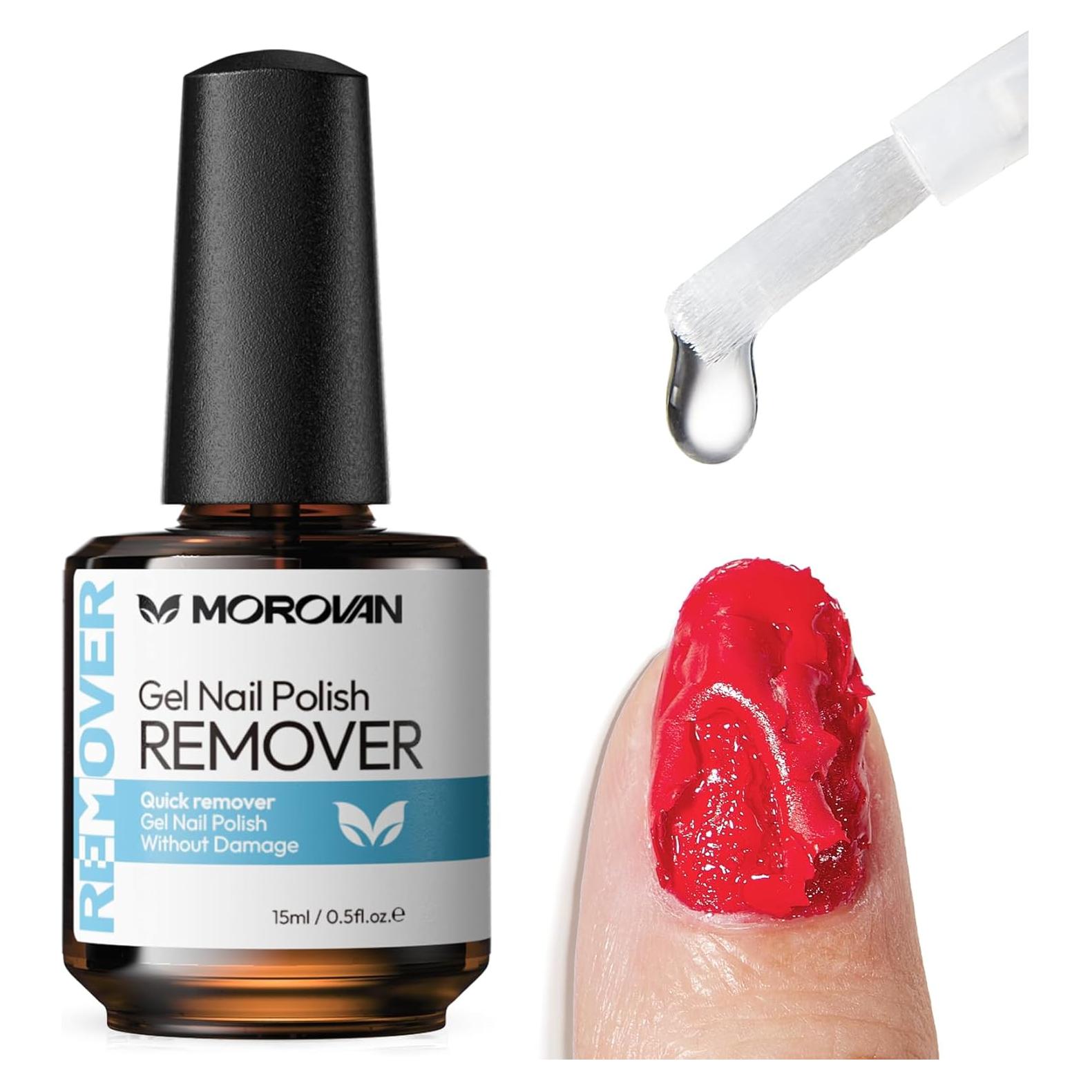 Removedor de Esmalte de Uñas en Gel Morovan 15ml Sin Acetona