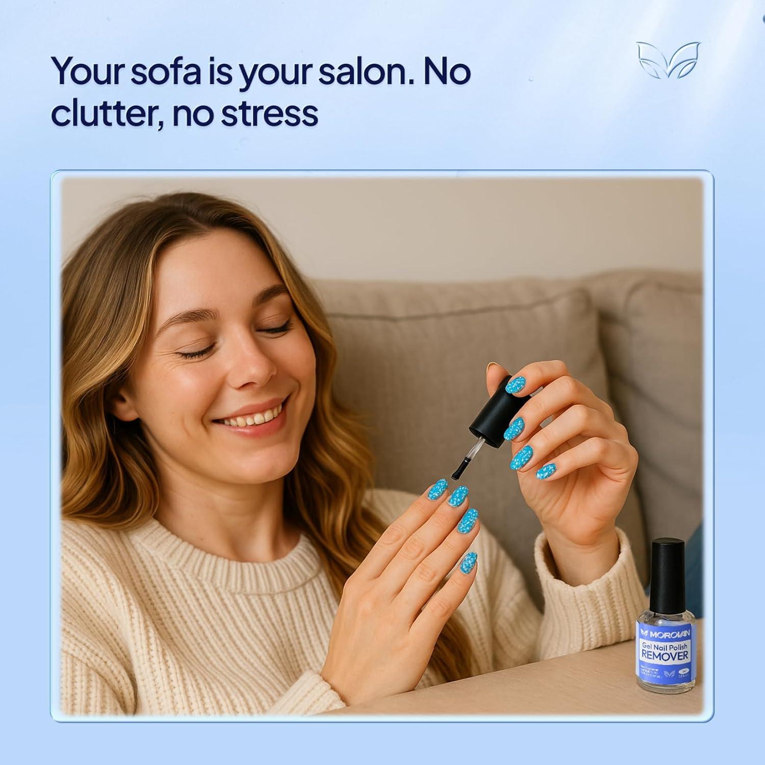 Removedor de Esmalte de Uñas en Gel Morovan 15ml Sin Acetona