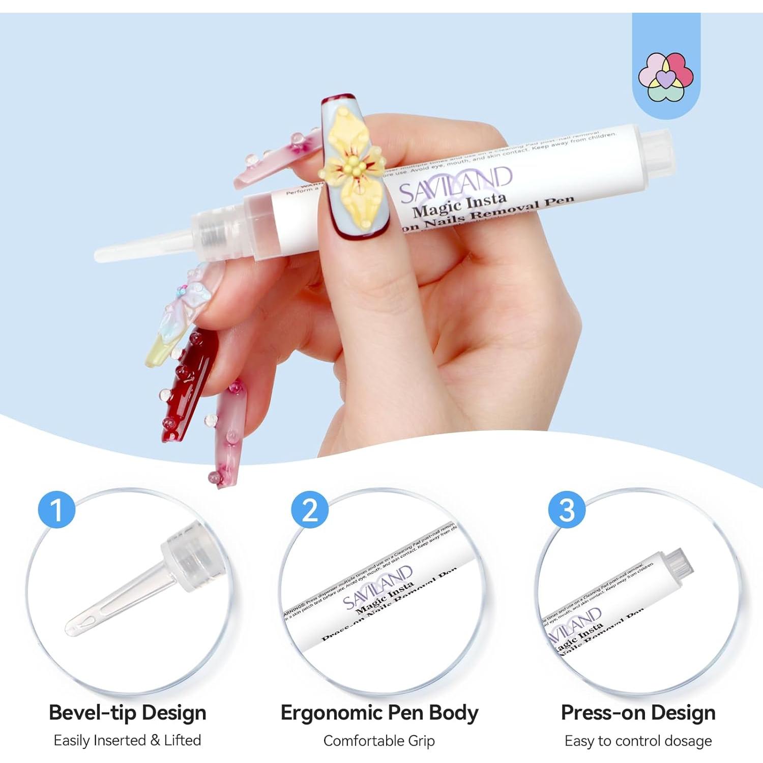 Bolígrafo Removedor de Pegamento para Uñas SAVILAND 10s