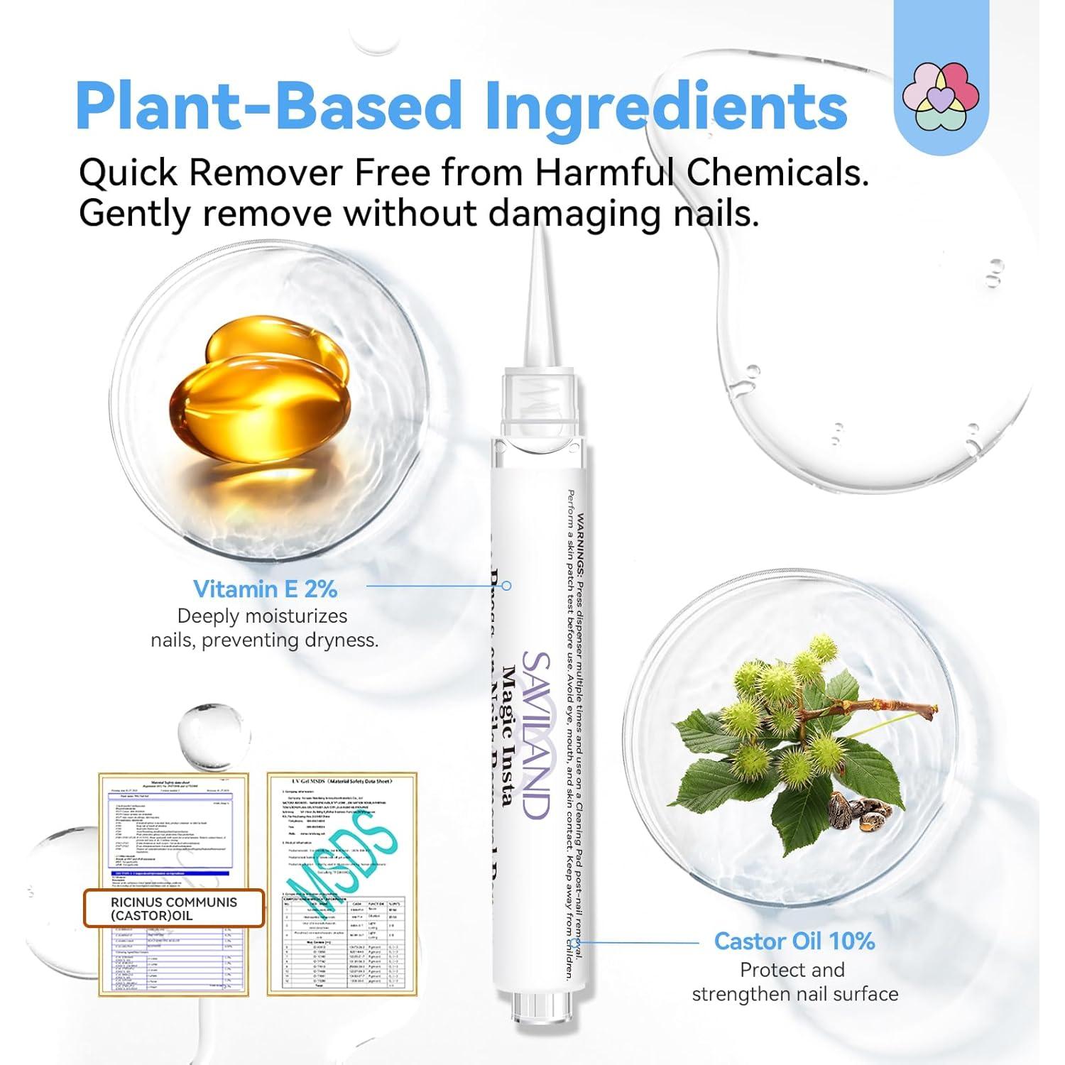 Bolígrafo Removedor de Pegamento para Uñas SAVILAND 10s