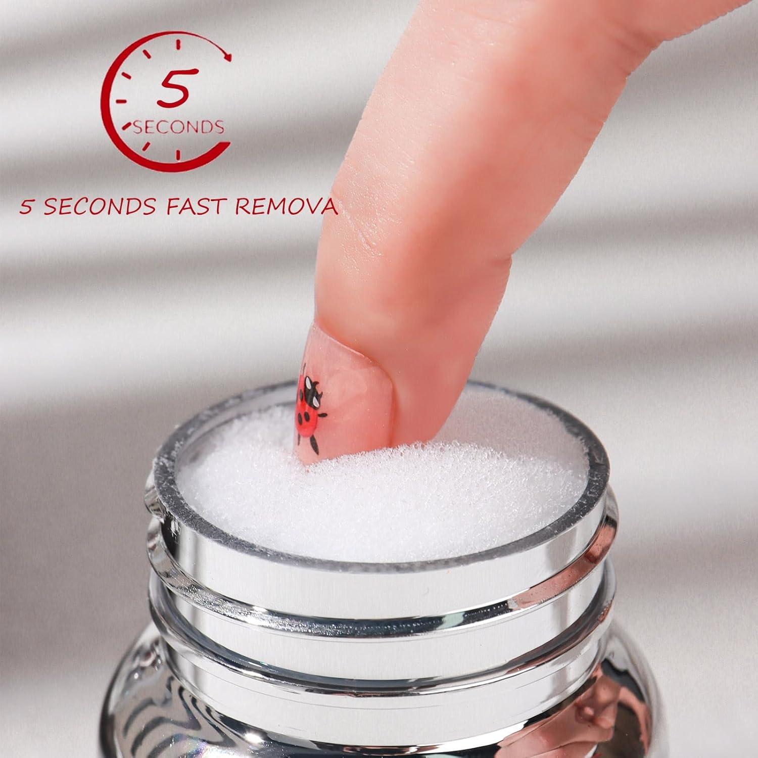 Kit Removedor de Adhesivo para Uñas Brtavizvy 100ml con Esponjas